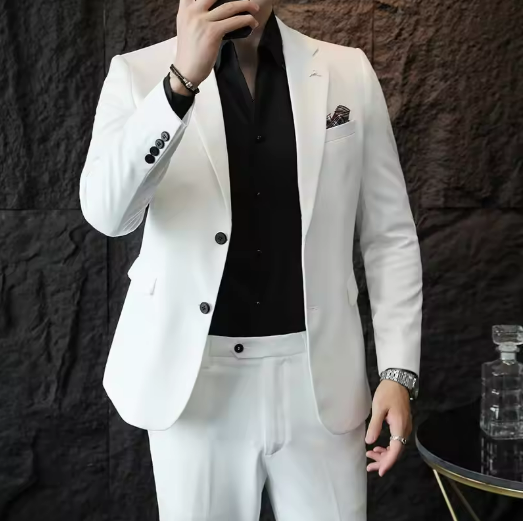 Men's White Suit Set