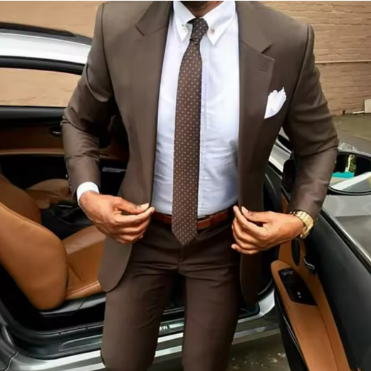 Men's Classic Brown Suit
