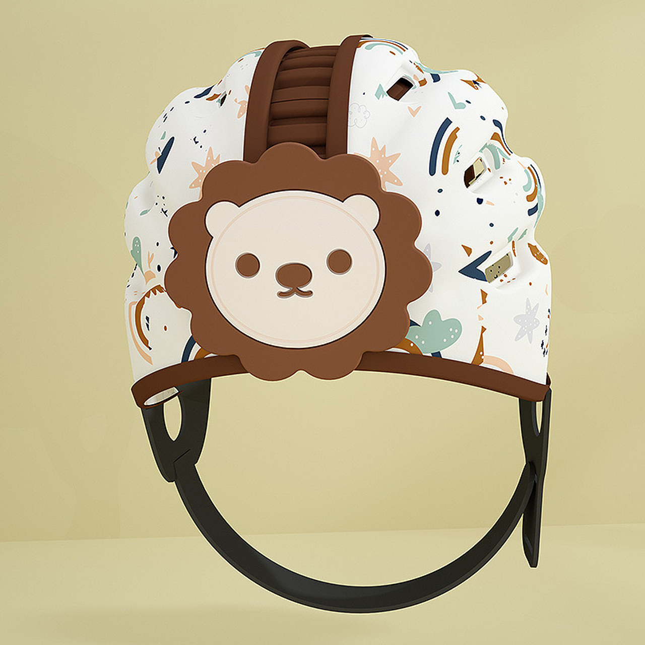 Casco infantil con diseño de león