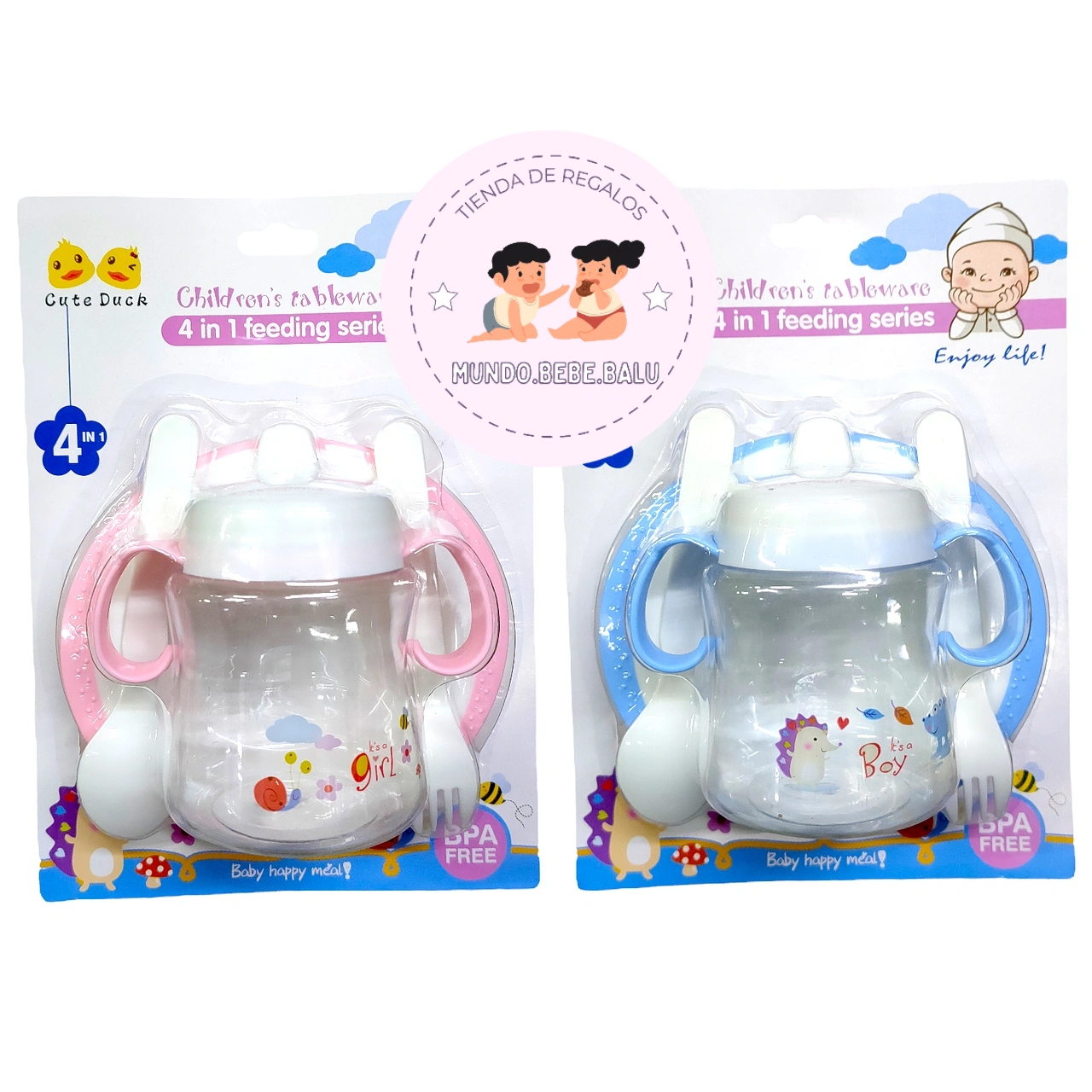 Vaso entrenador infantil 4 en 1