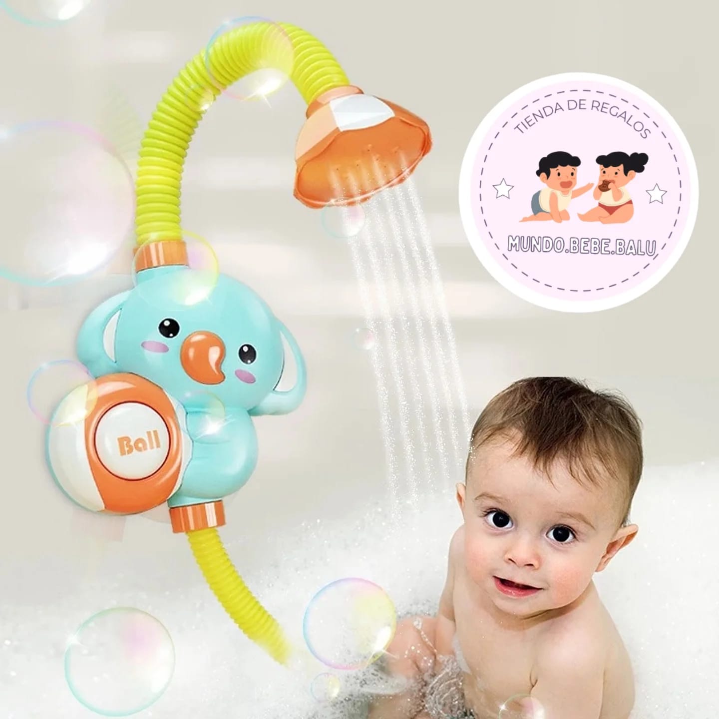 Ducha de elefante para bebés