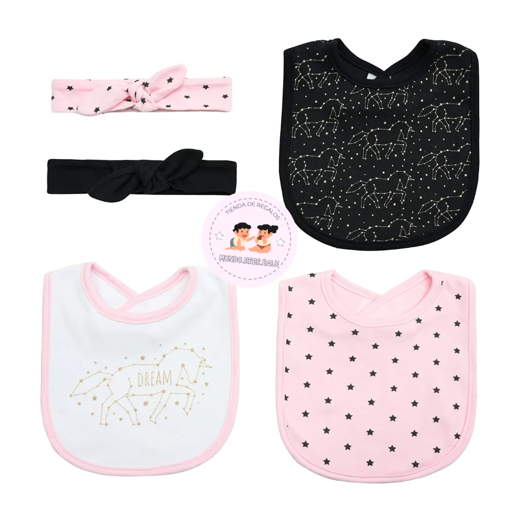 Set de baberos y cintillos