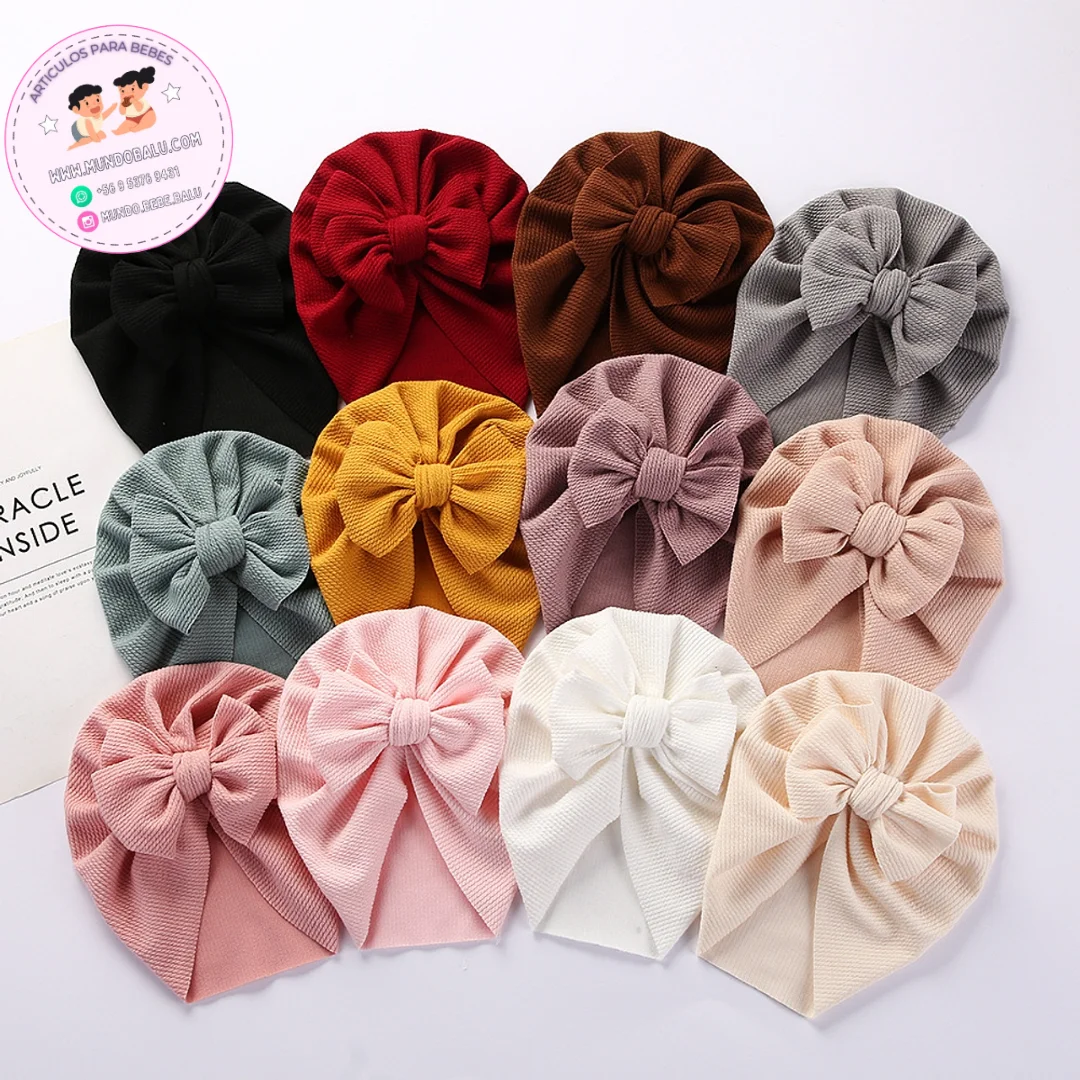 Turbantes estampados para bebés