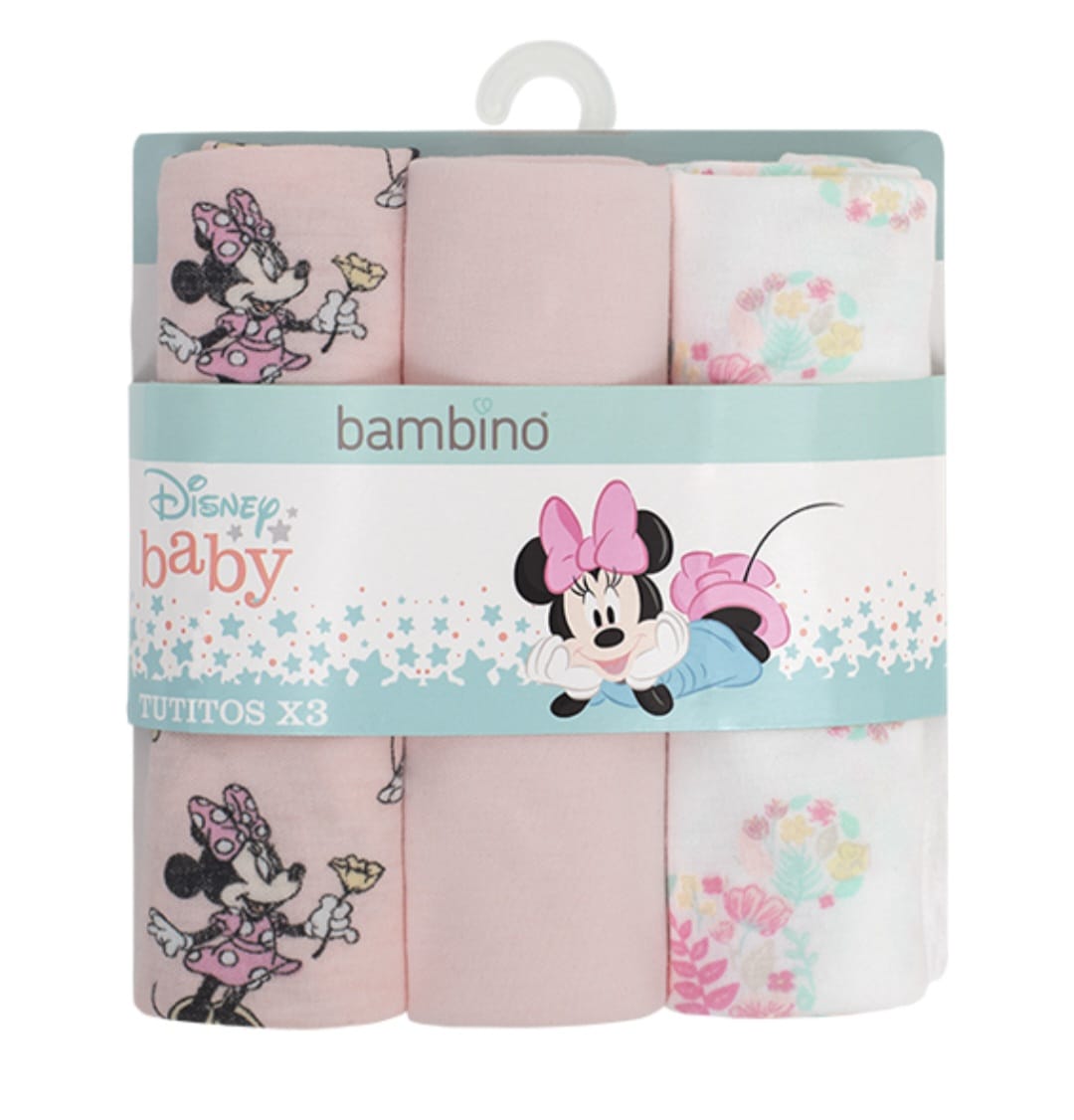 Tutos para bebé Minnie Mickey x3