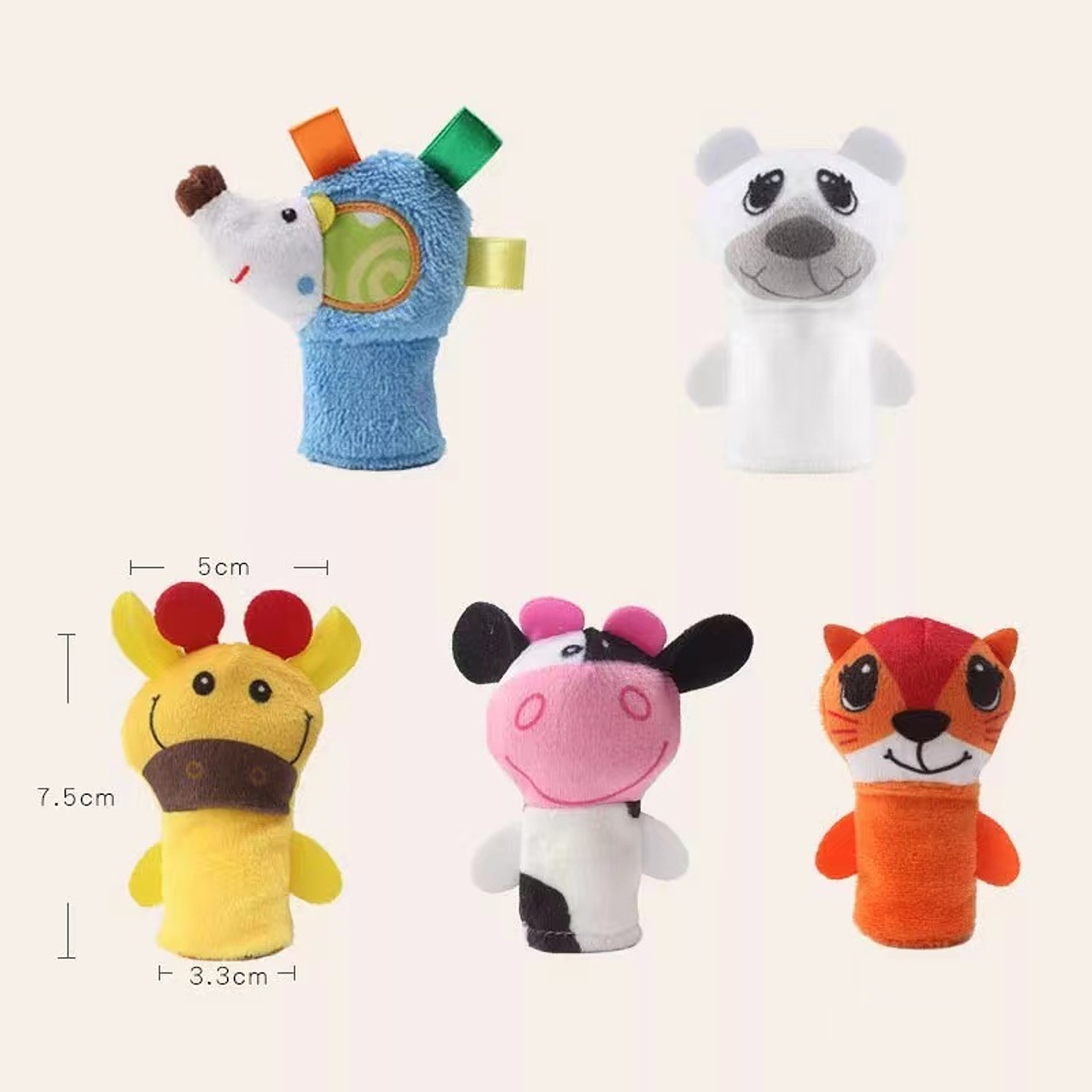 Títeres de dedo de animales de granja