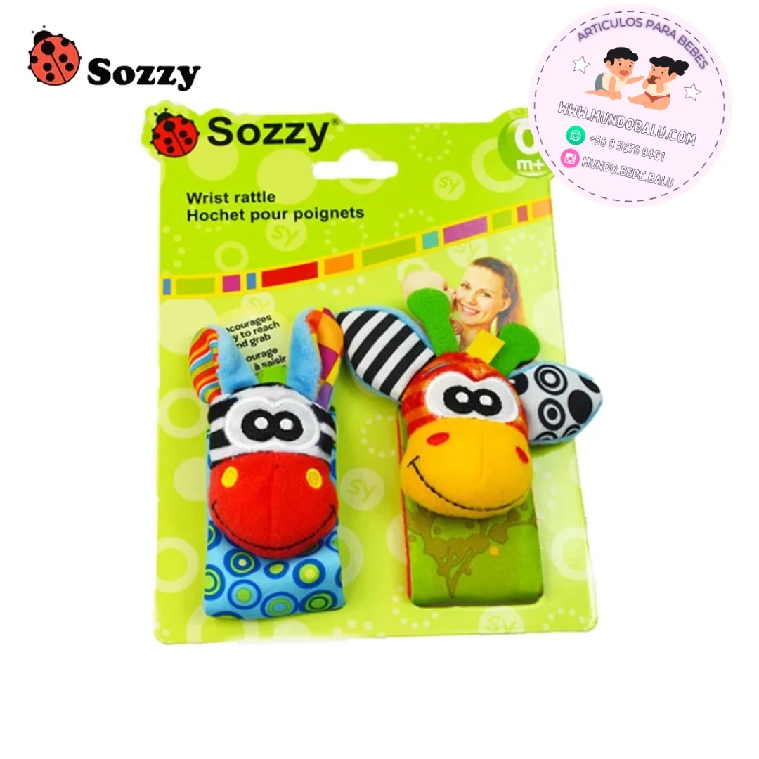 Sonajeros de muñeca y calcetín para bebé