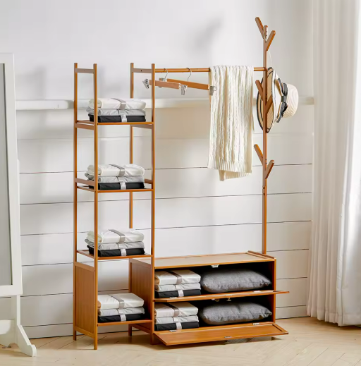 Multifunctional Bamboo Storage Organizer