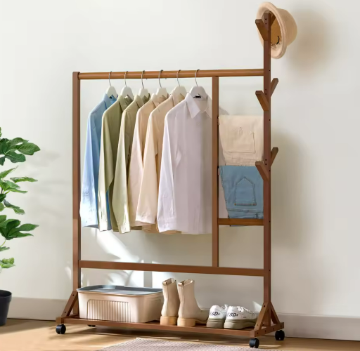 Wooden Clothes Rack
