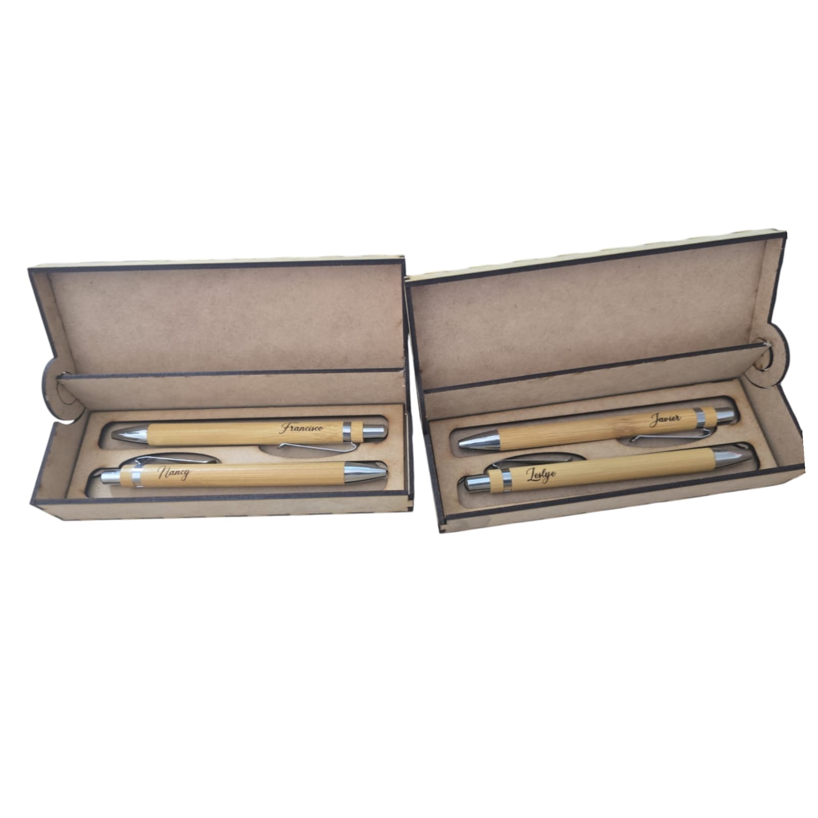 CAJA PEDIR PADRINOS PLUMA BAMBU