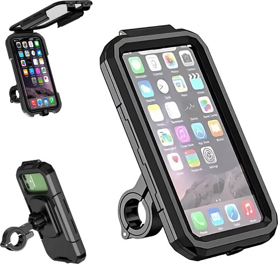 Telefoonhouder fatbikes- 360 graden draaibaar 4 tot 7 inch  kleur zwart