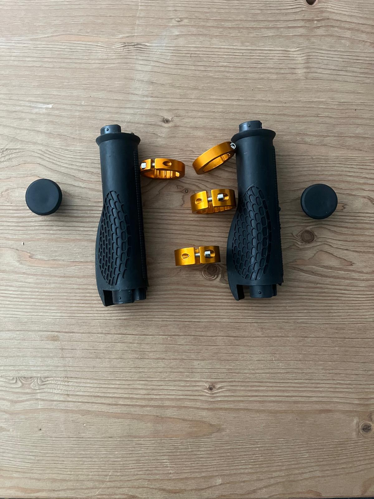Fatbikes handvat beschermer lang kleur zwart / goud