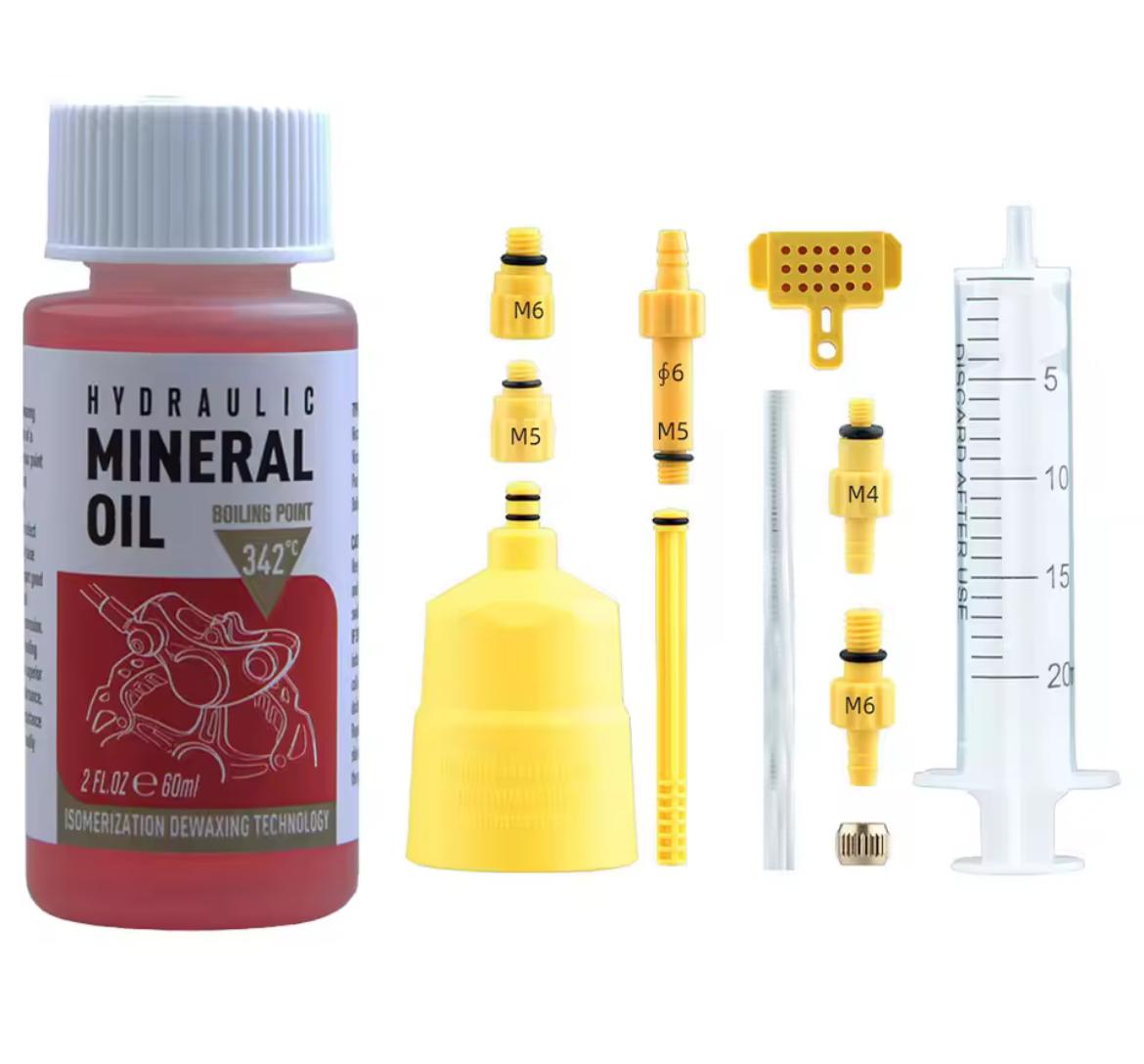 Hydraulische minerale kleur roze voor schijfremmen - 60 ml - Transparant Ontluchtingsset voor minerale olie Remserviceset 