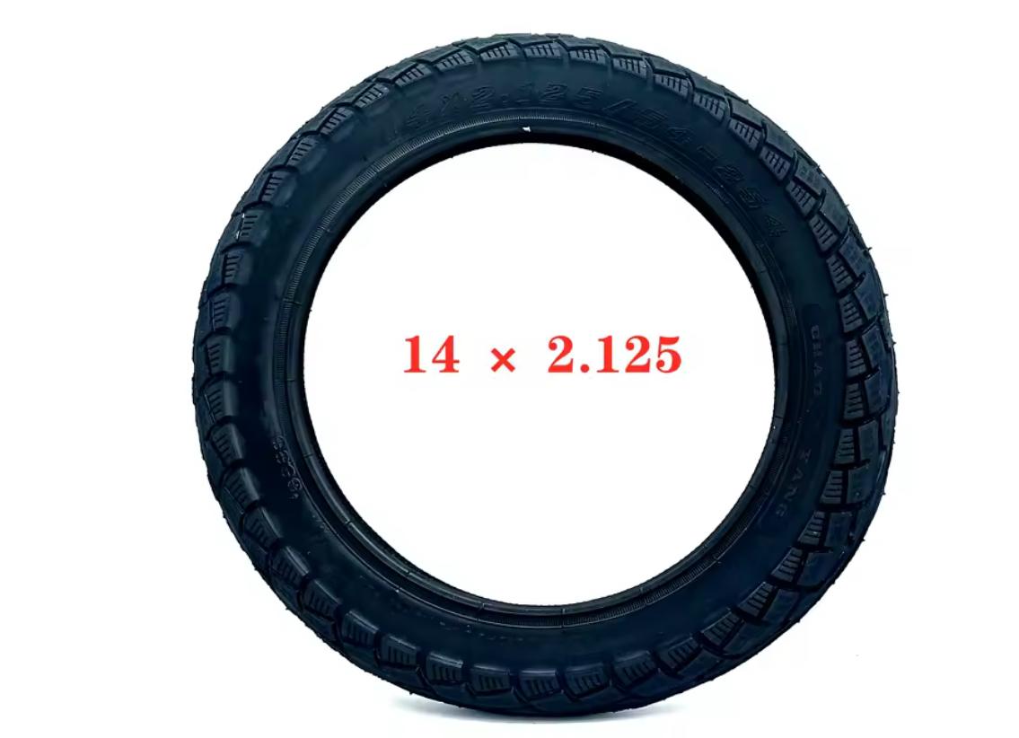 Dyu e bike buitenband  14 x 2.125 inch kleur zwart