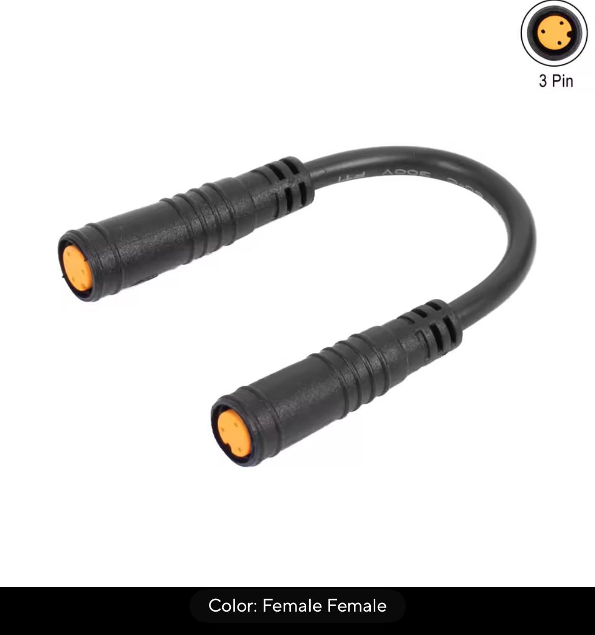 Fatbikes stekker female waterdicht 