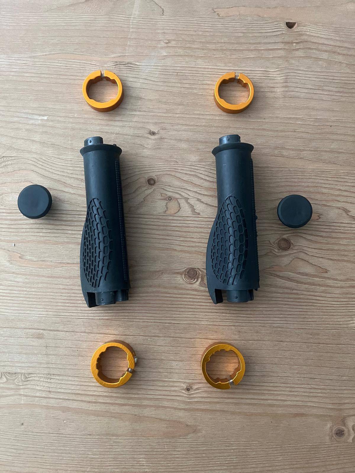 Fatbikes handvat beschermer lang kleur zwart / goud