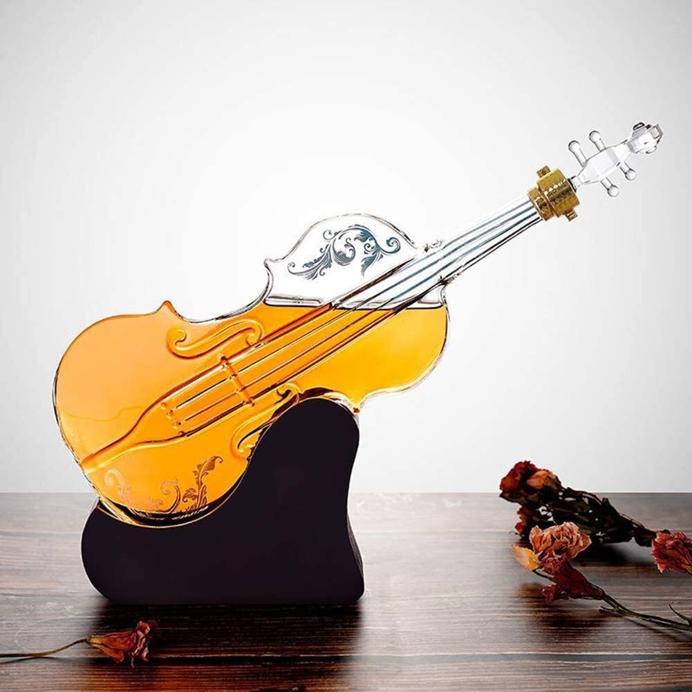 Violin-shaped Glass Decanter