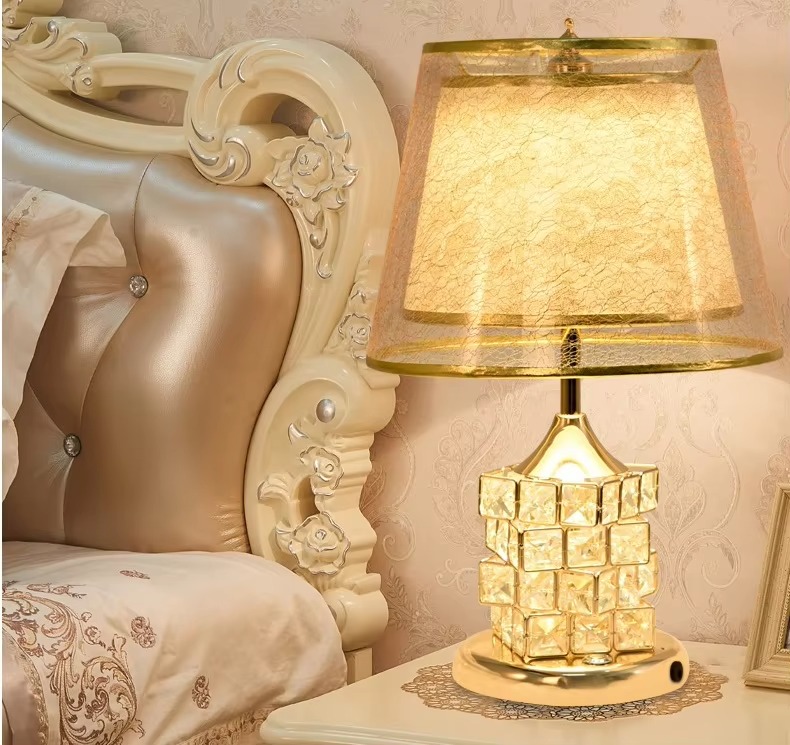 Block Crystal Table Lamp