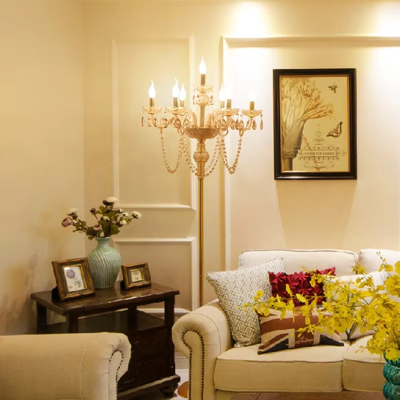 Crimson Luxe Floor Lamp