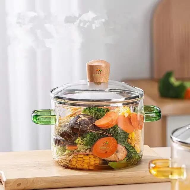 Glass Cooking Pot with Handles
