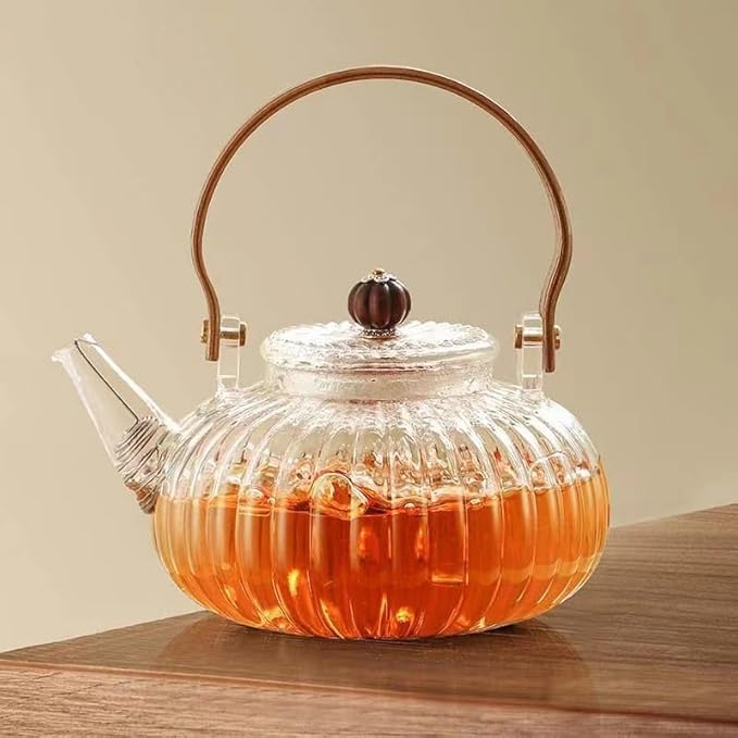 Crystal Bloom Glass Teapot