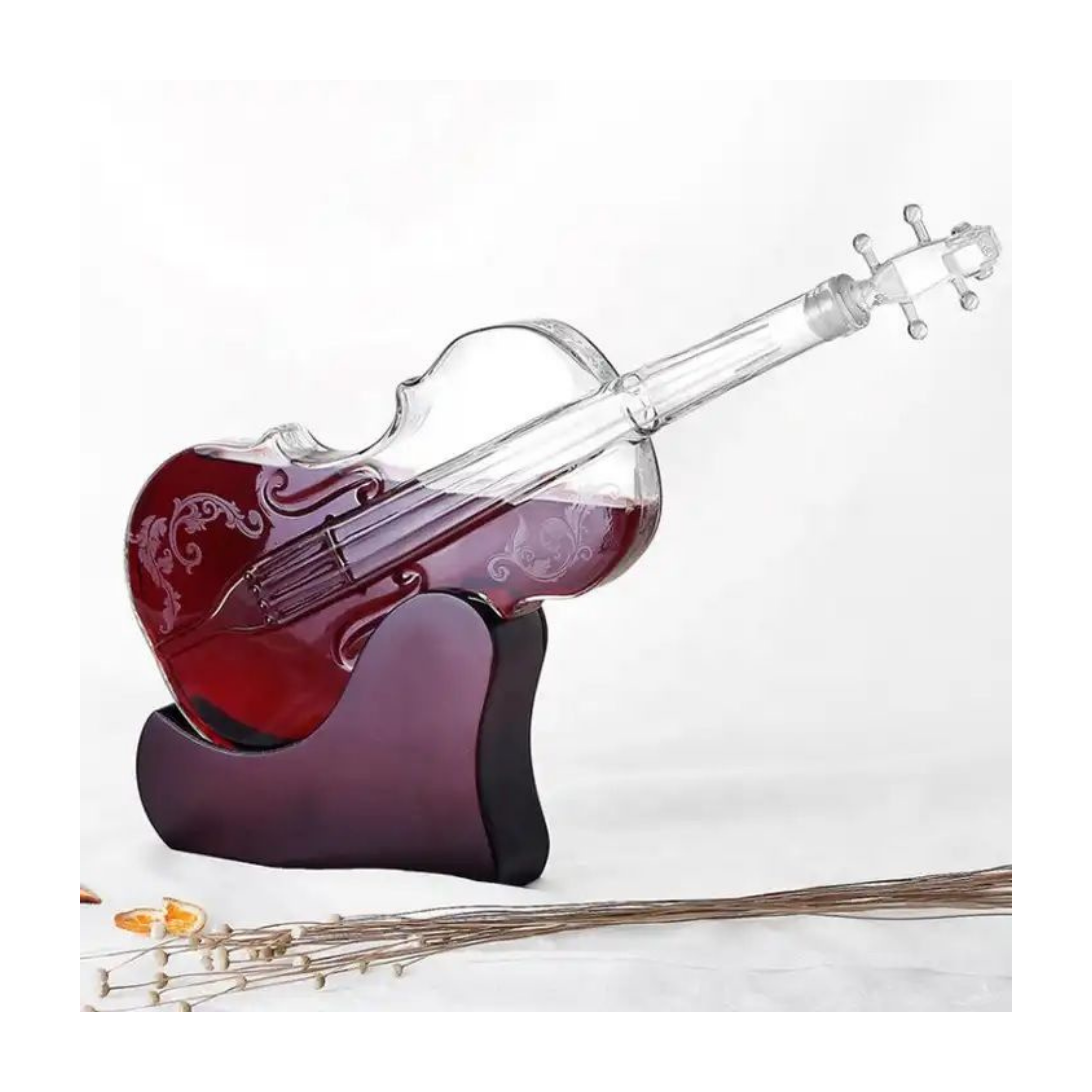 Violin-shaped Glass Decanter
