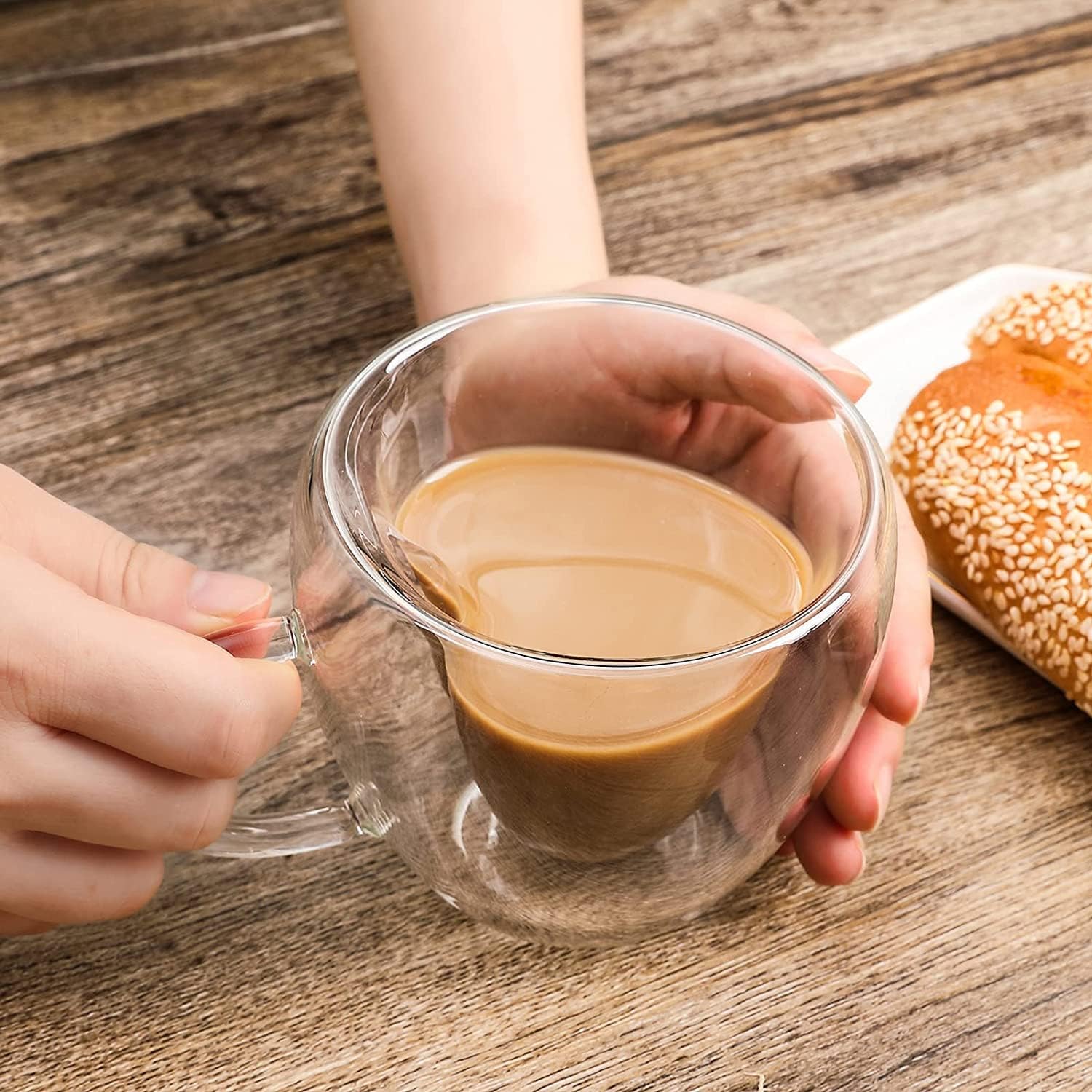 Heart-Shaped Glass Tea Cups