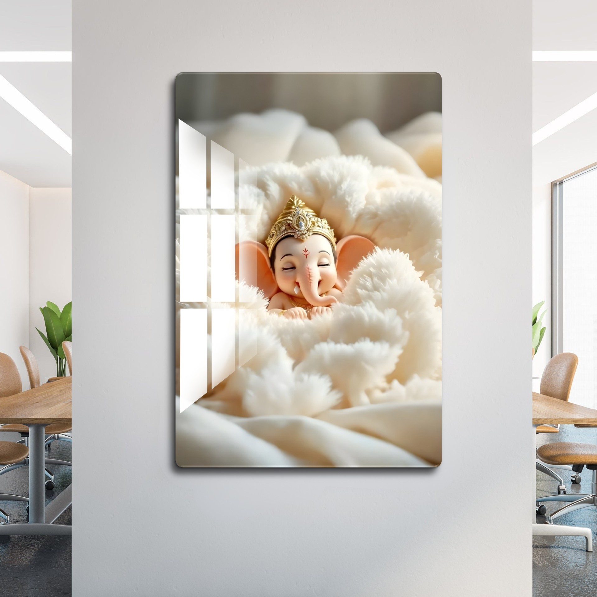 Little Sleepy Ganesha Acrylic Wall Art