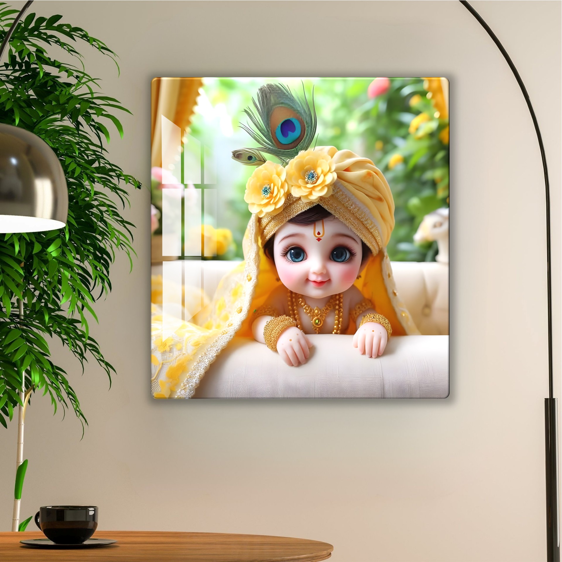 Cute Krishna Acrylic Wall Art