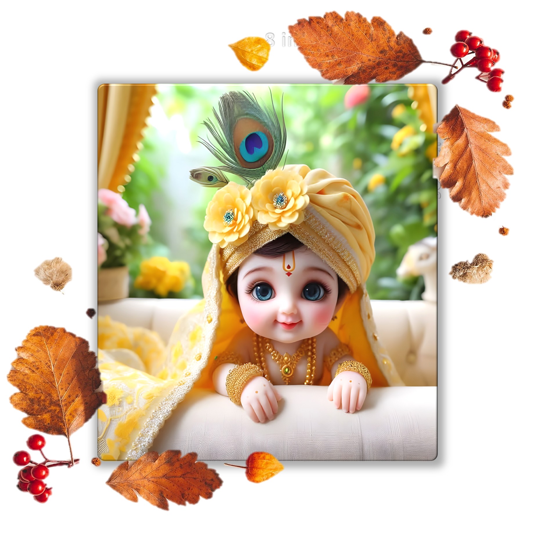 Cute Krishna Acrylic Wall Art