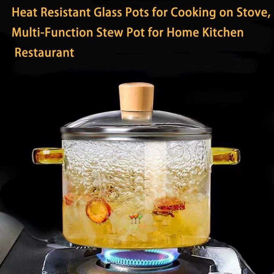 Glass Cooking Pot with Handles