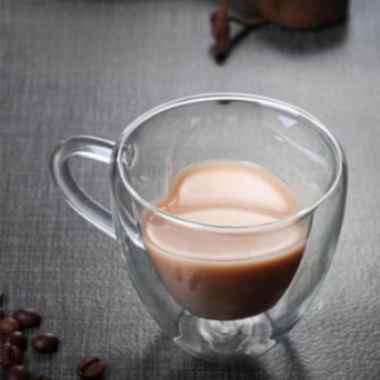 Heart-Shaped Glass Tea Cups