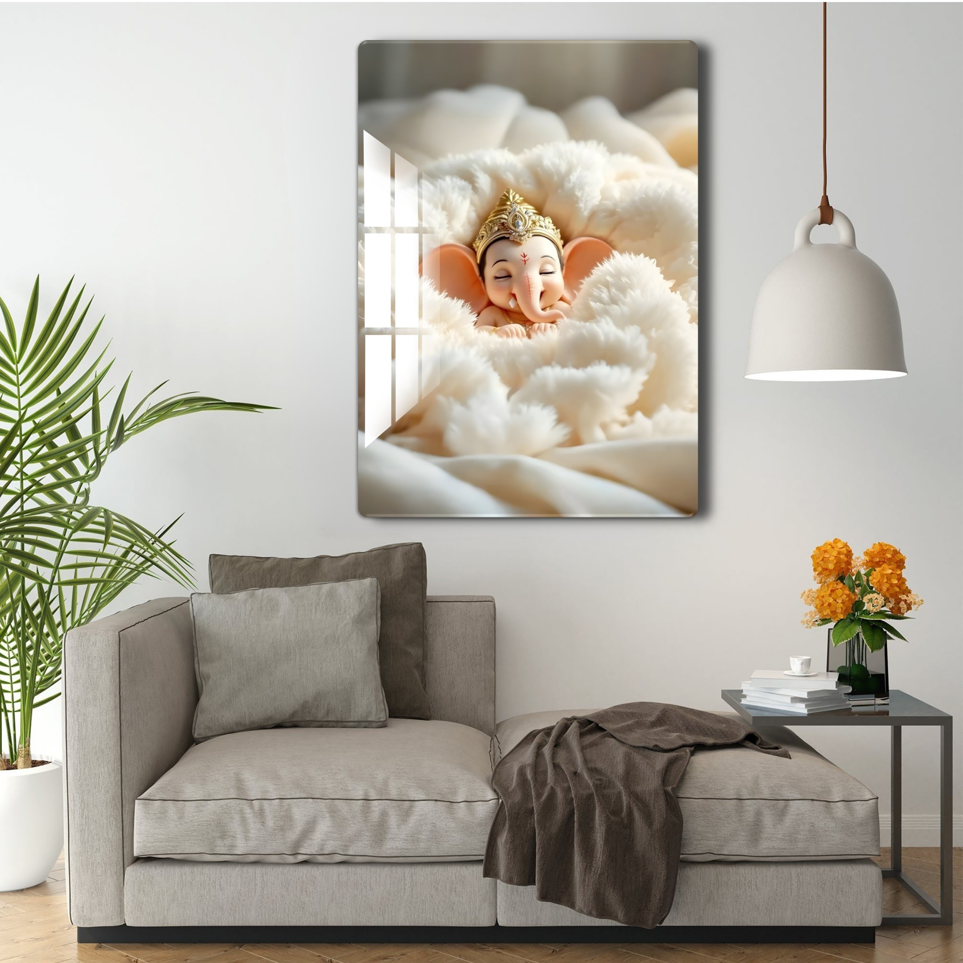 Little Sleepy Ganesha Acrylic Wall Art