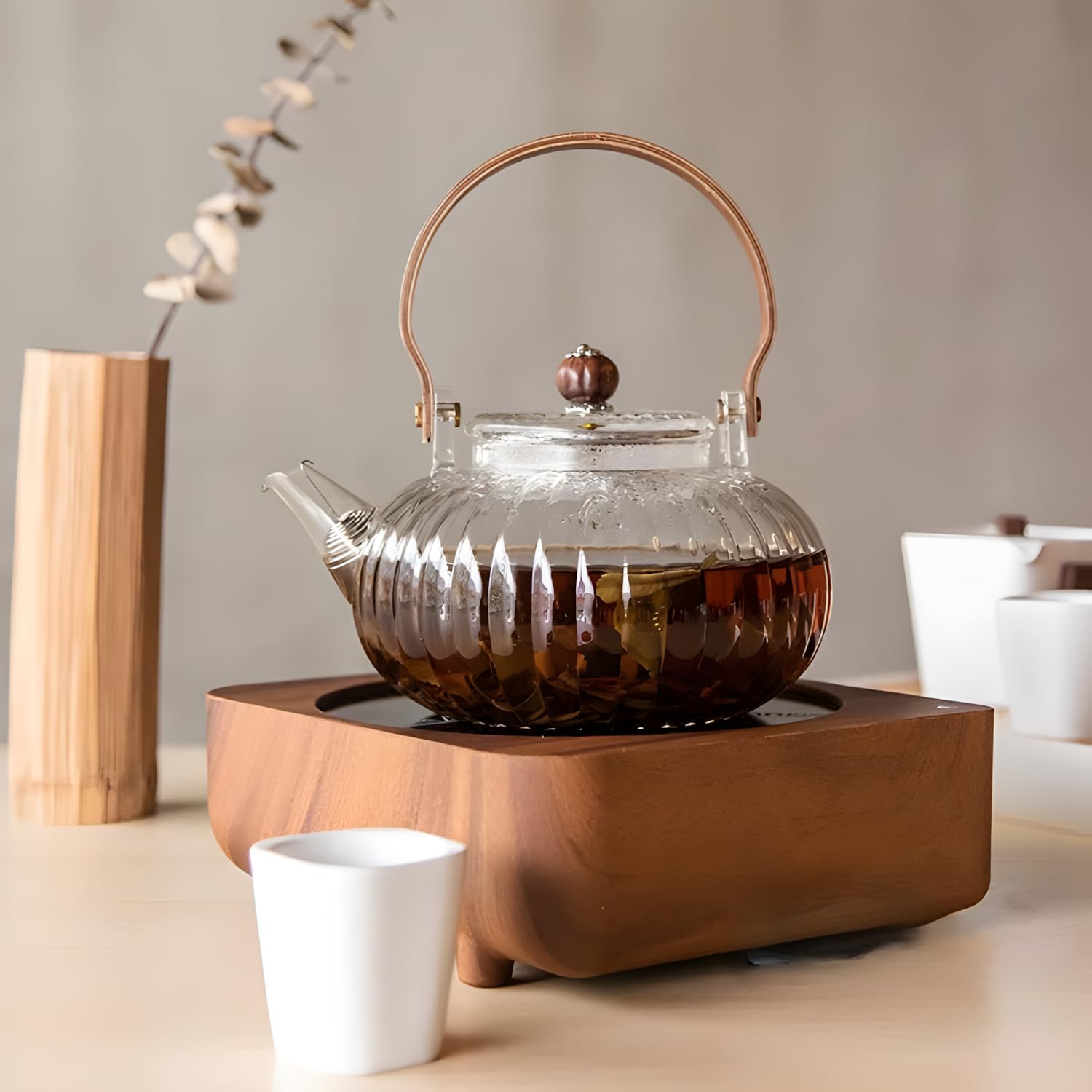 Crystal Bloom Glass Teapot