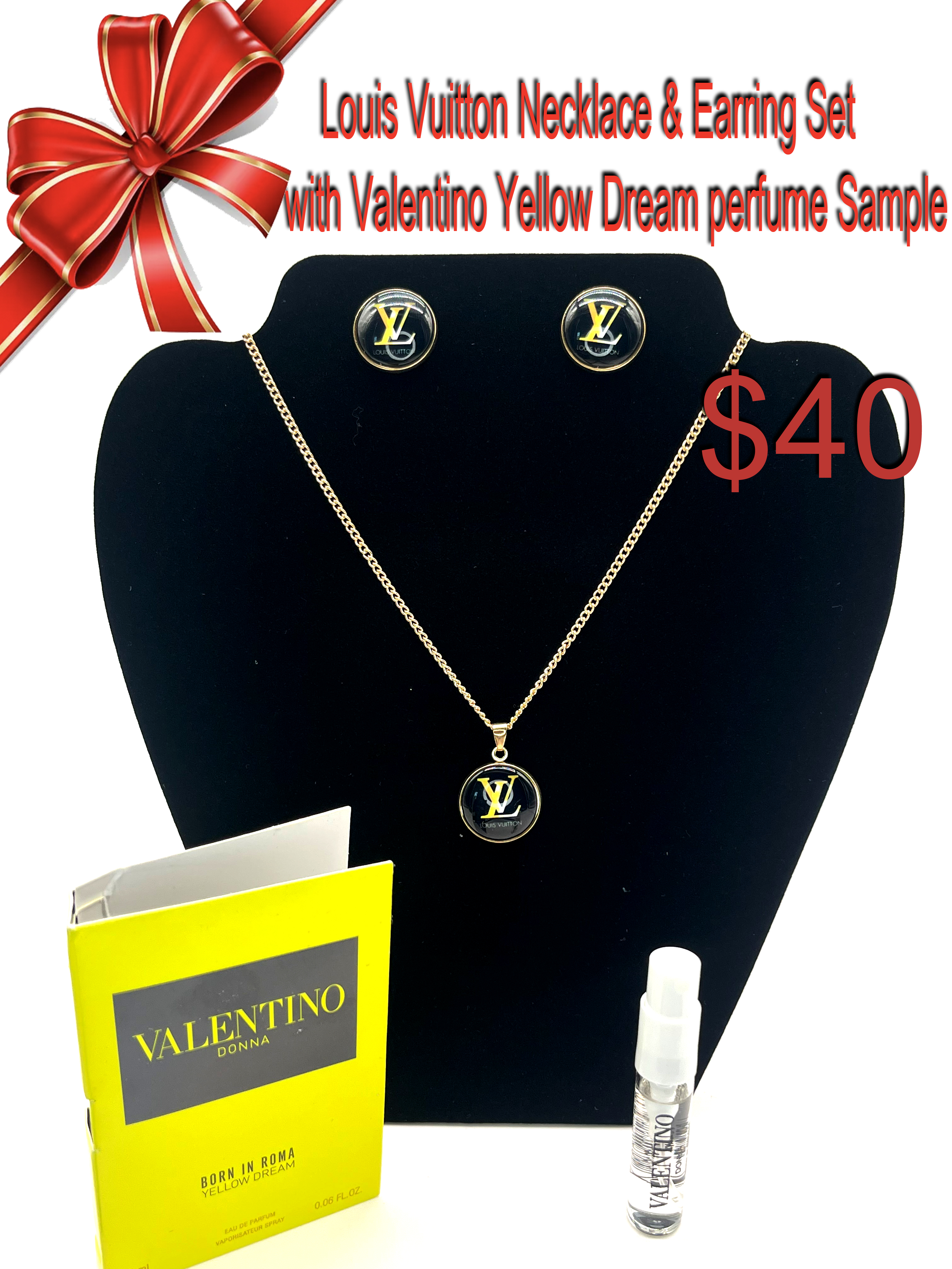 Louis Vuitton Necklace & Earring Set