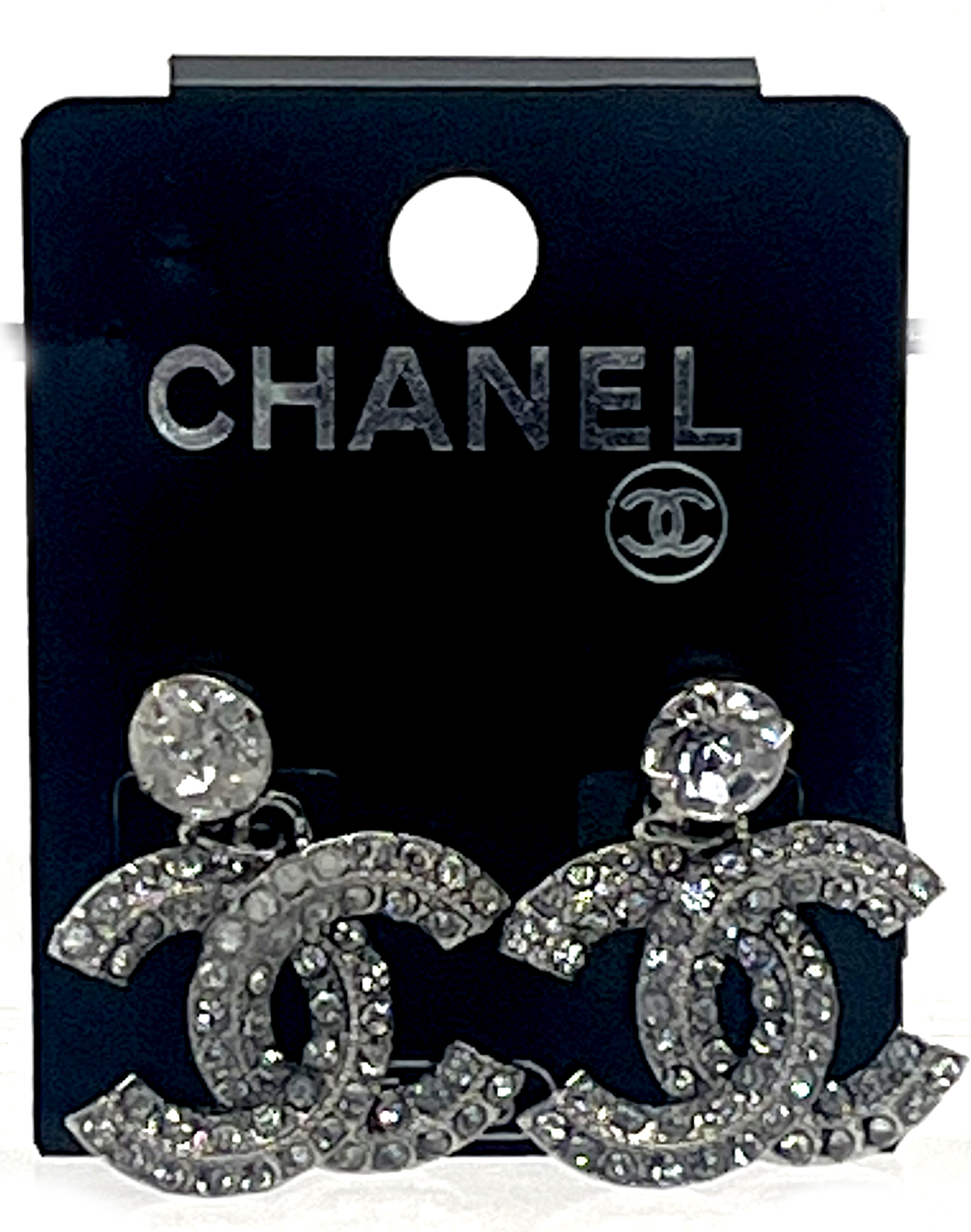 Chanel Crystal CC Earrings