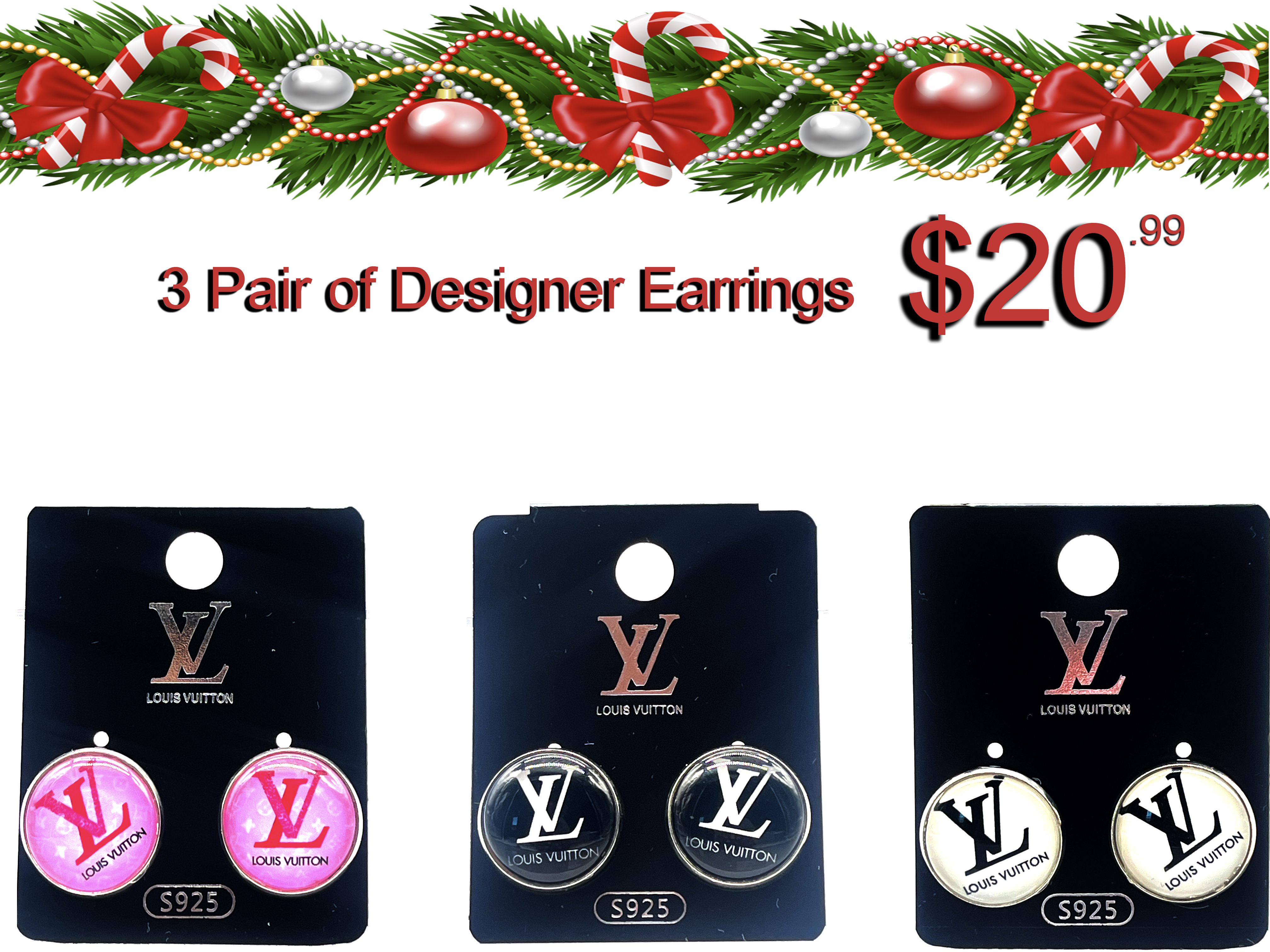 Louis Vuitton Designer Earrings Set