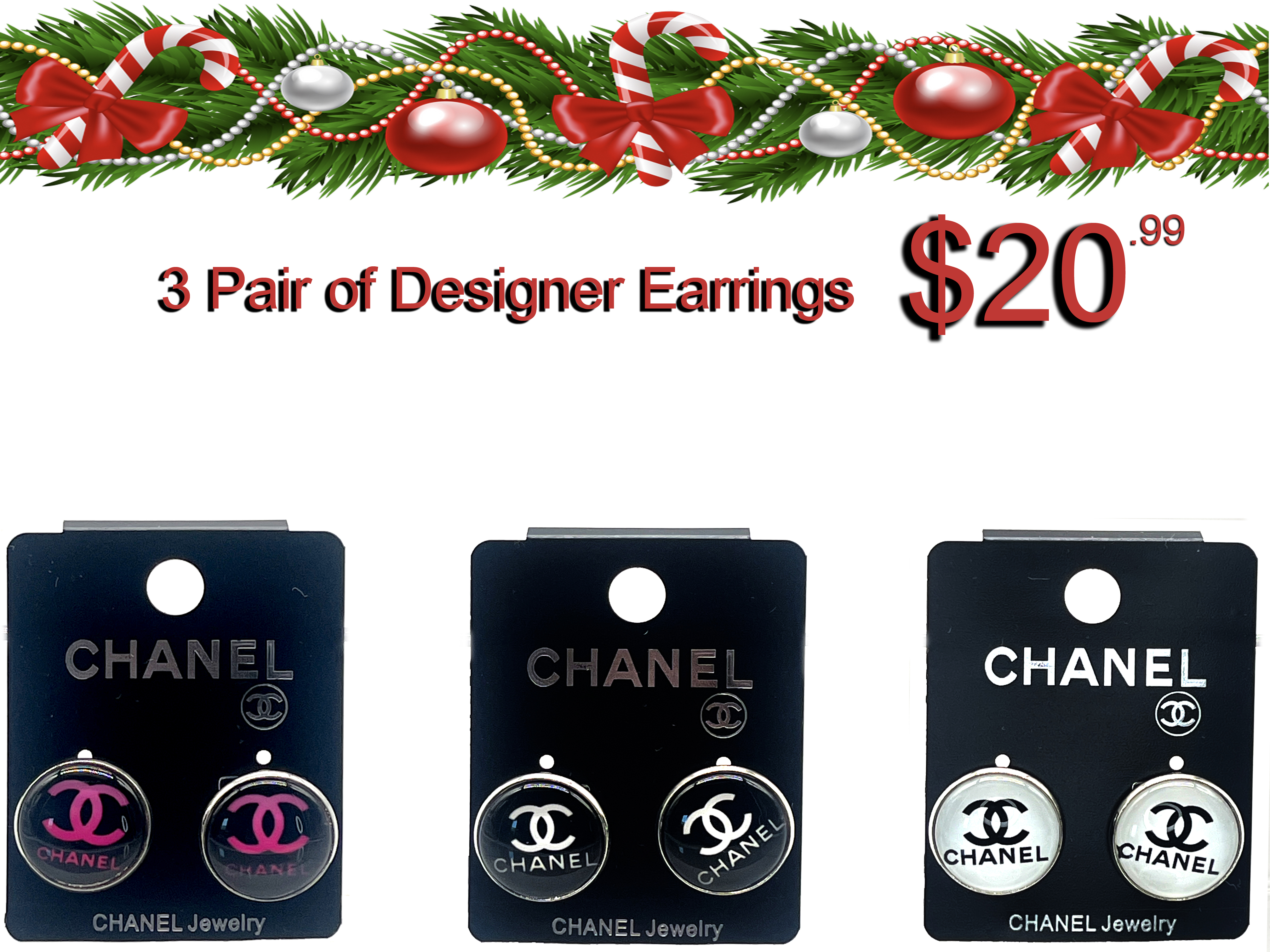 Chanel Designer Earrings Set