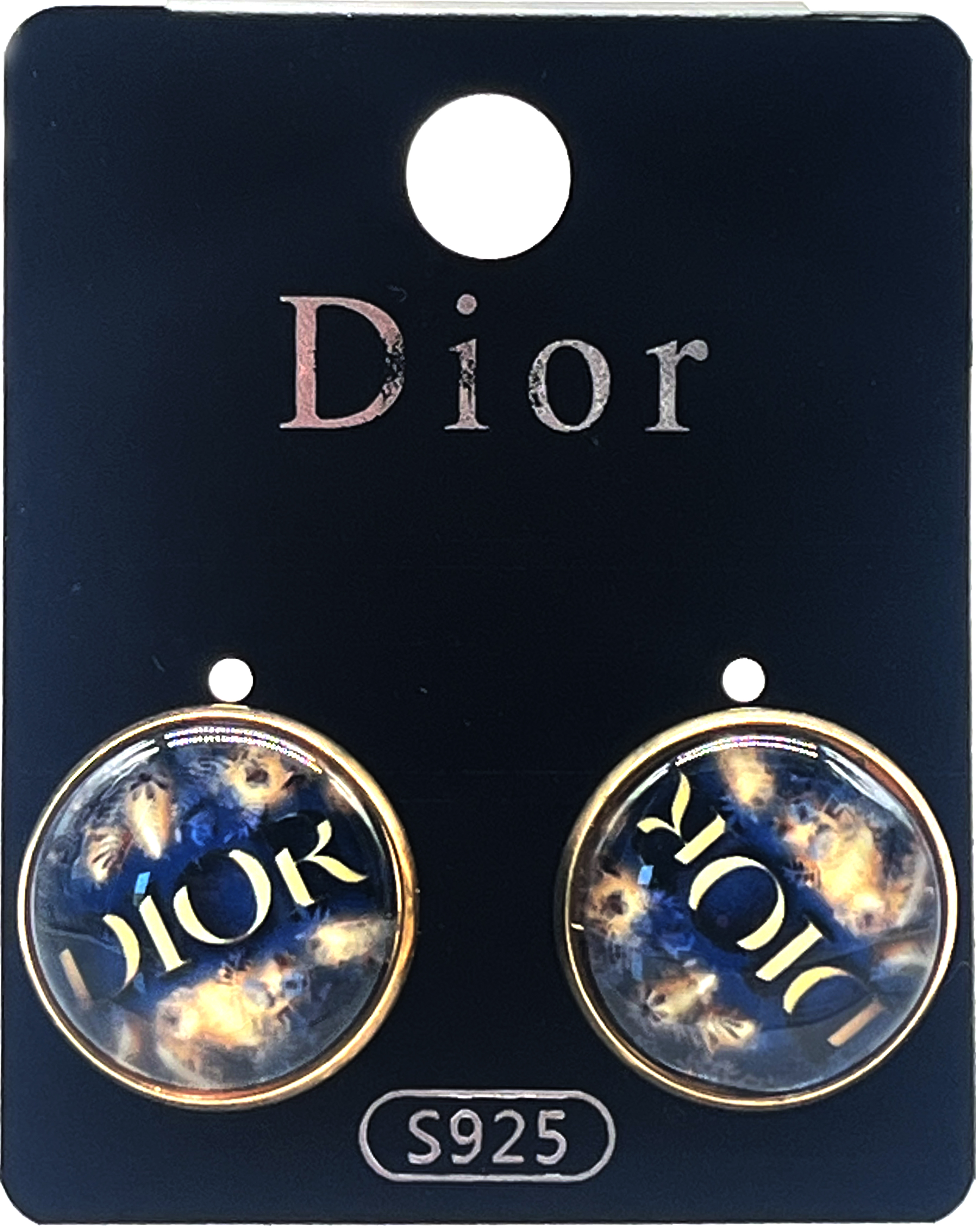 Dior Round Stud Earrings
