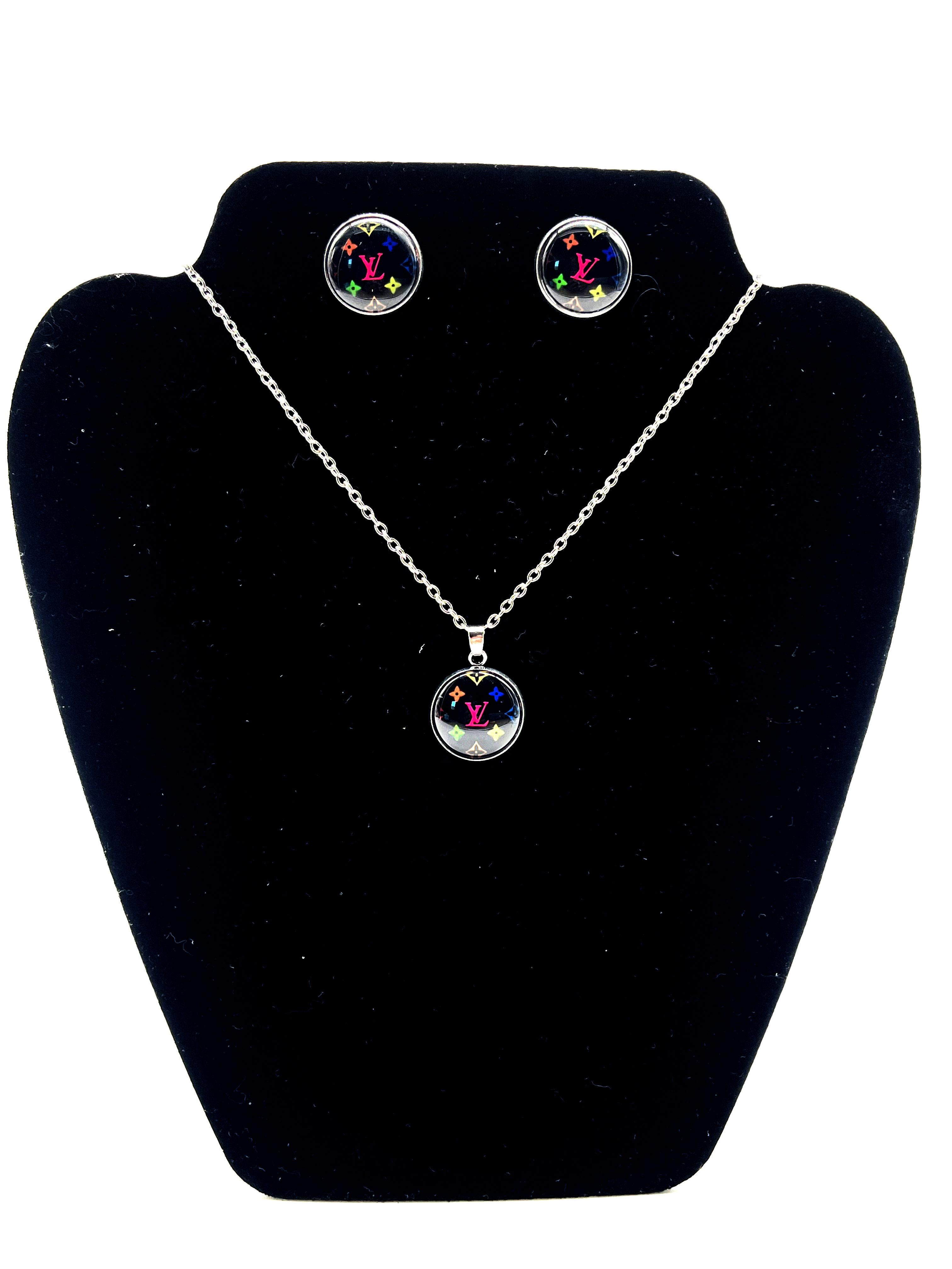 LV-Inspired Jewelry Set
