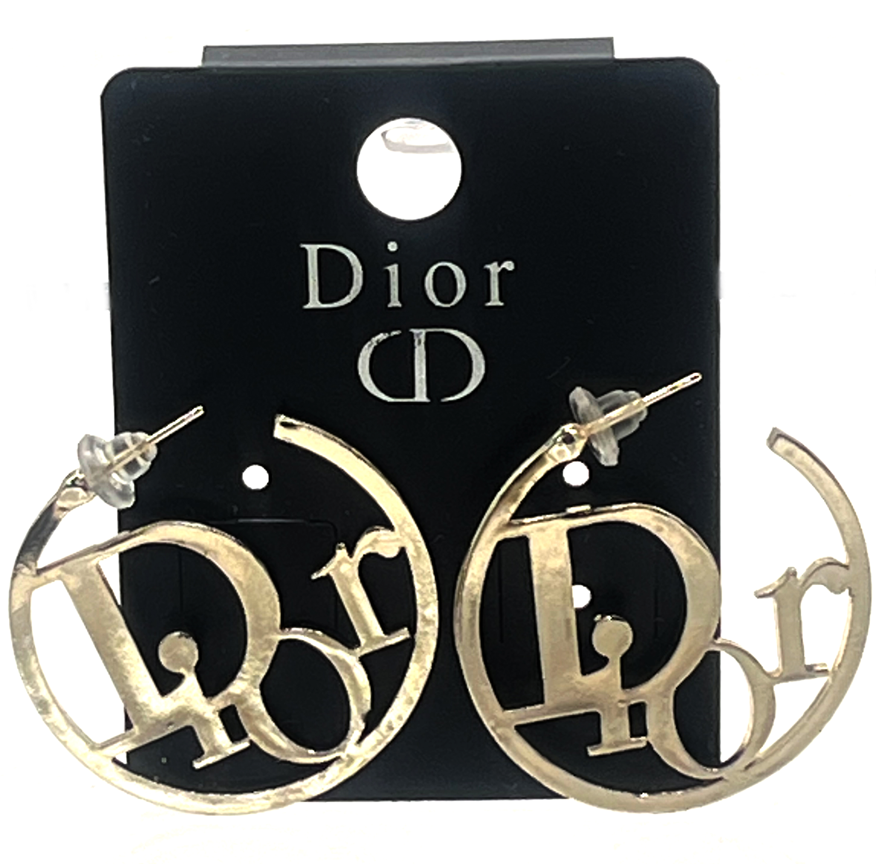 Dior Logo Hoop Earrings