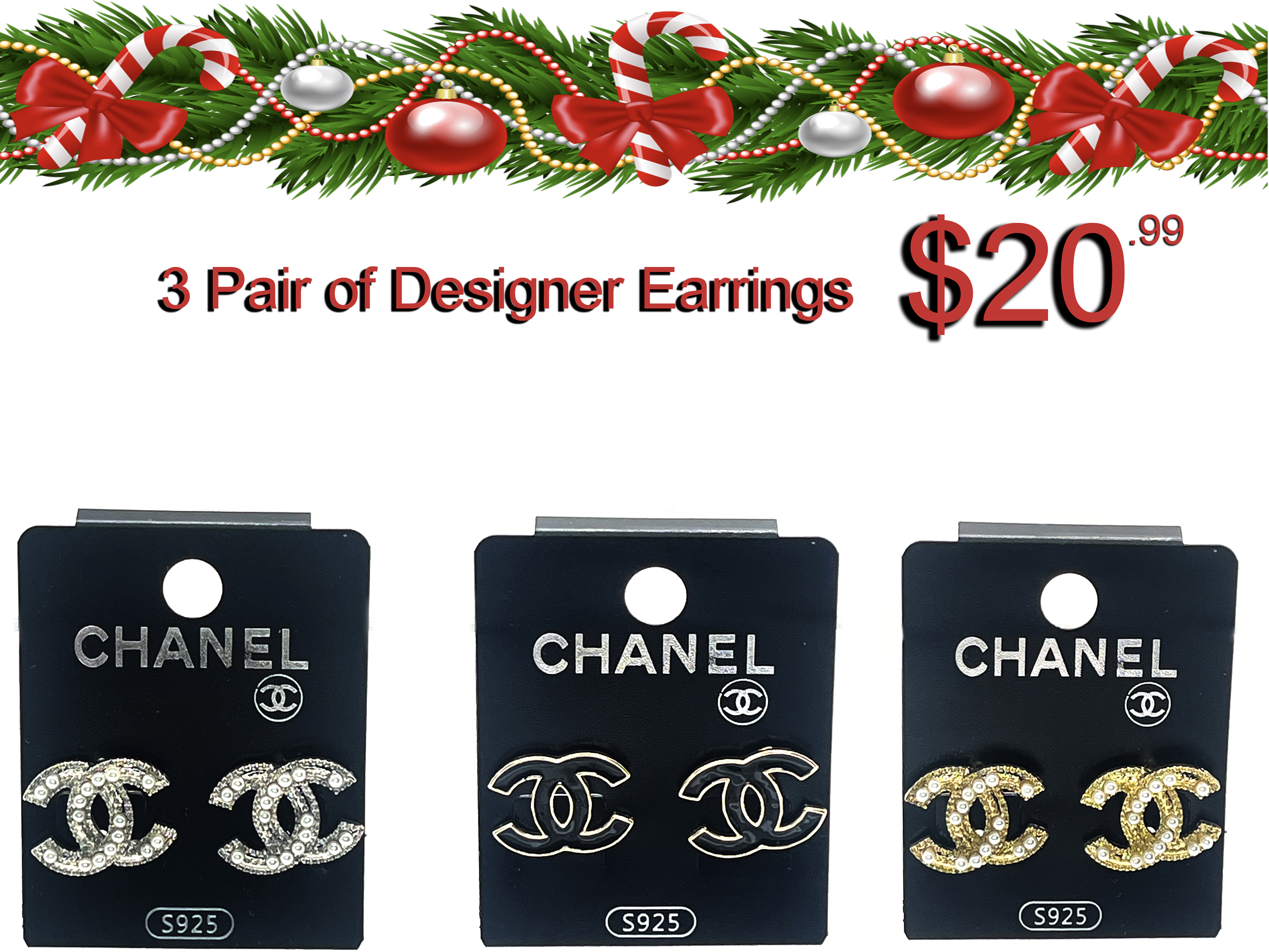 Chanel Designer Earrings Set