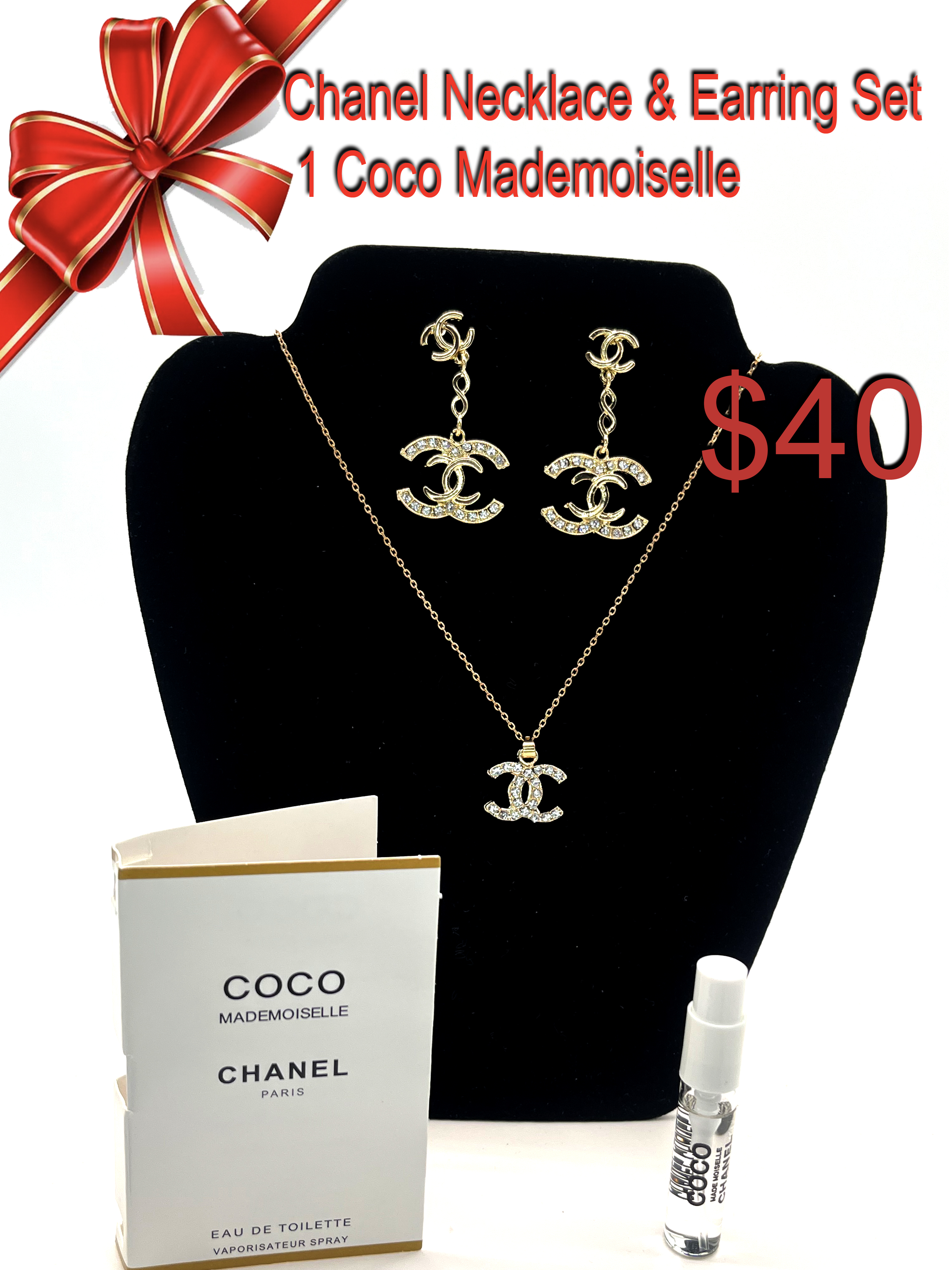Chanel Necklace & Earring Set