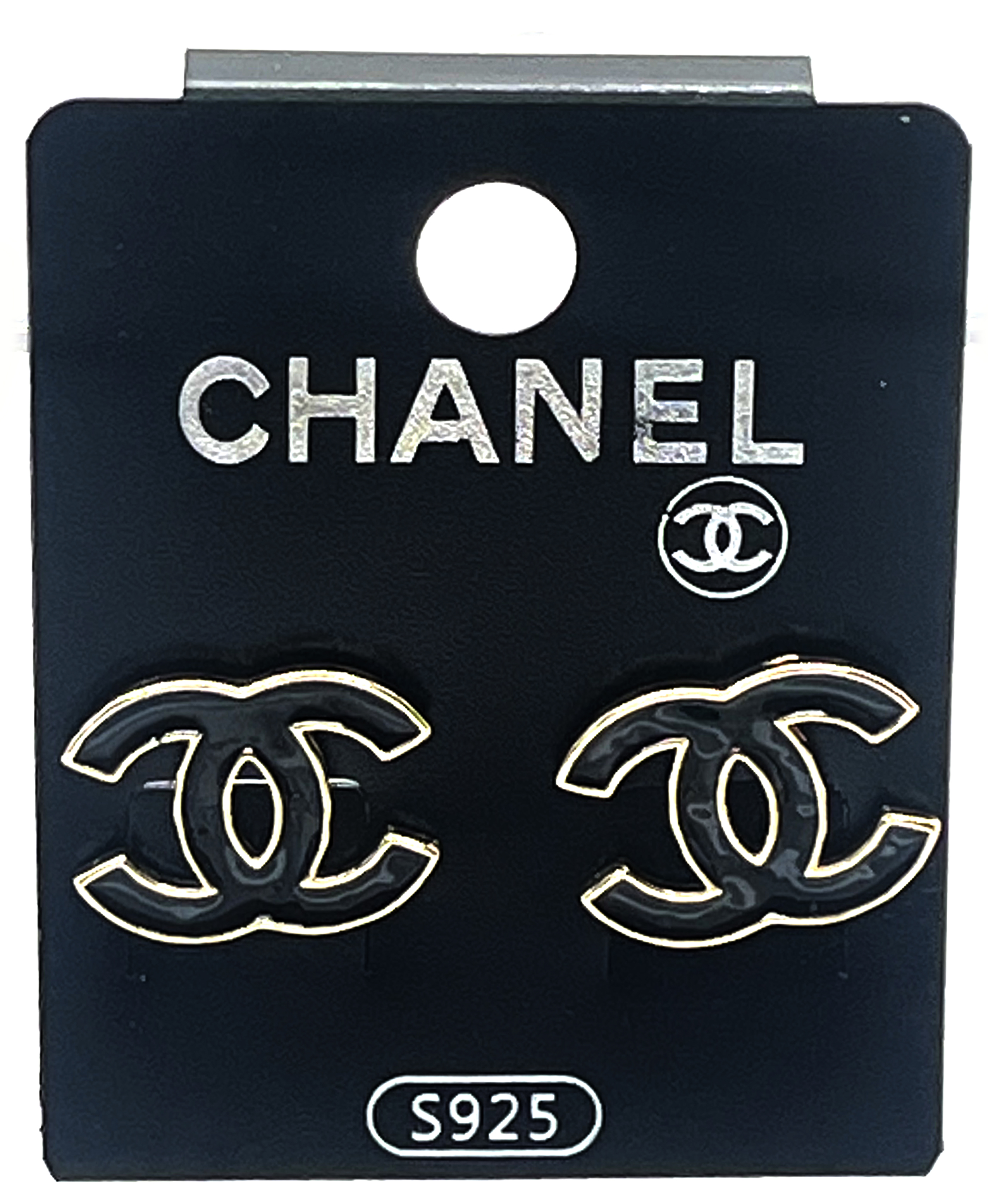 Chanel Logo Stud Earrings
