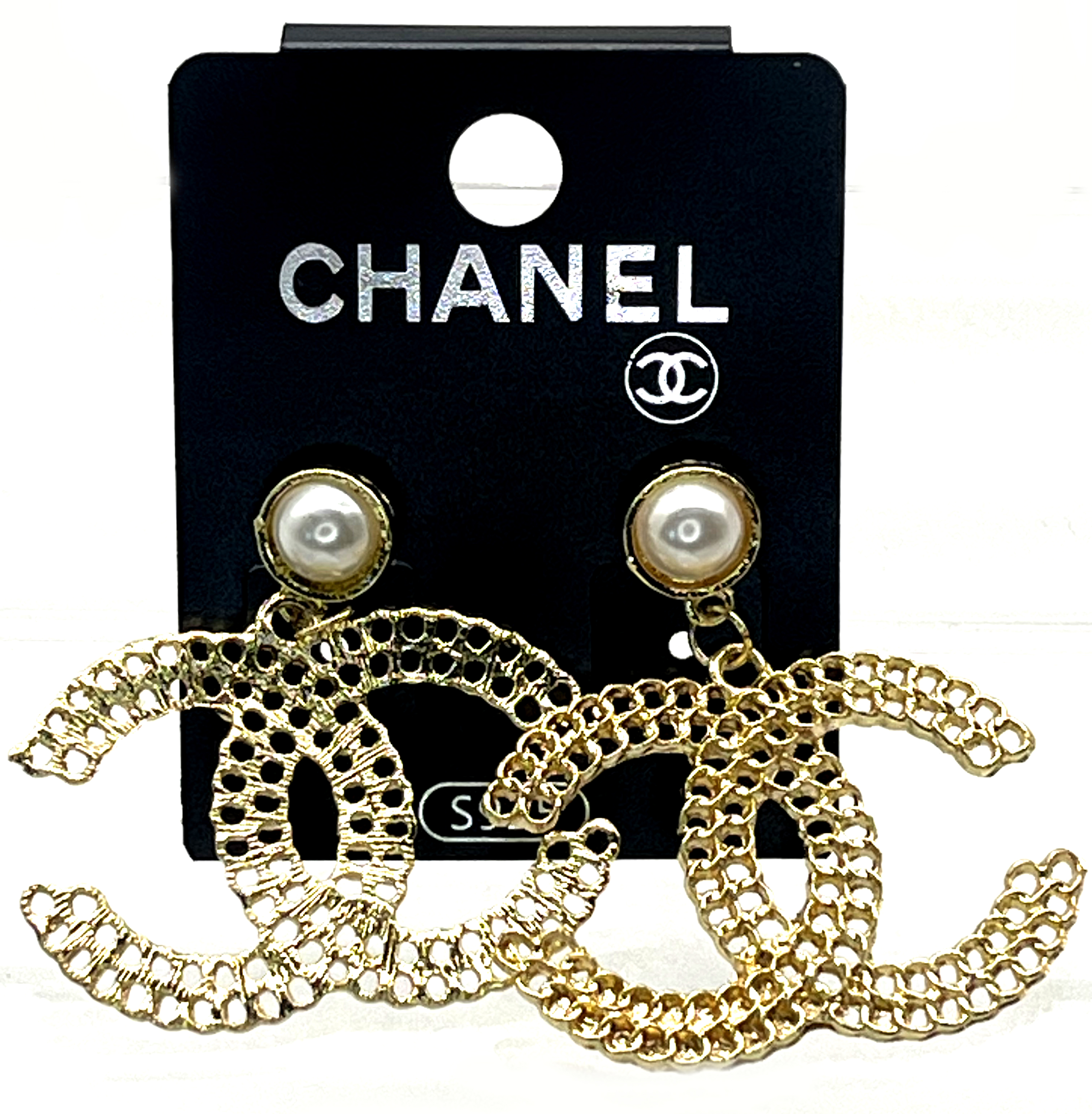Chanel Gold Chain Earrings