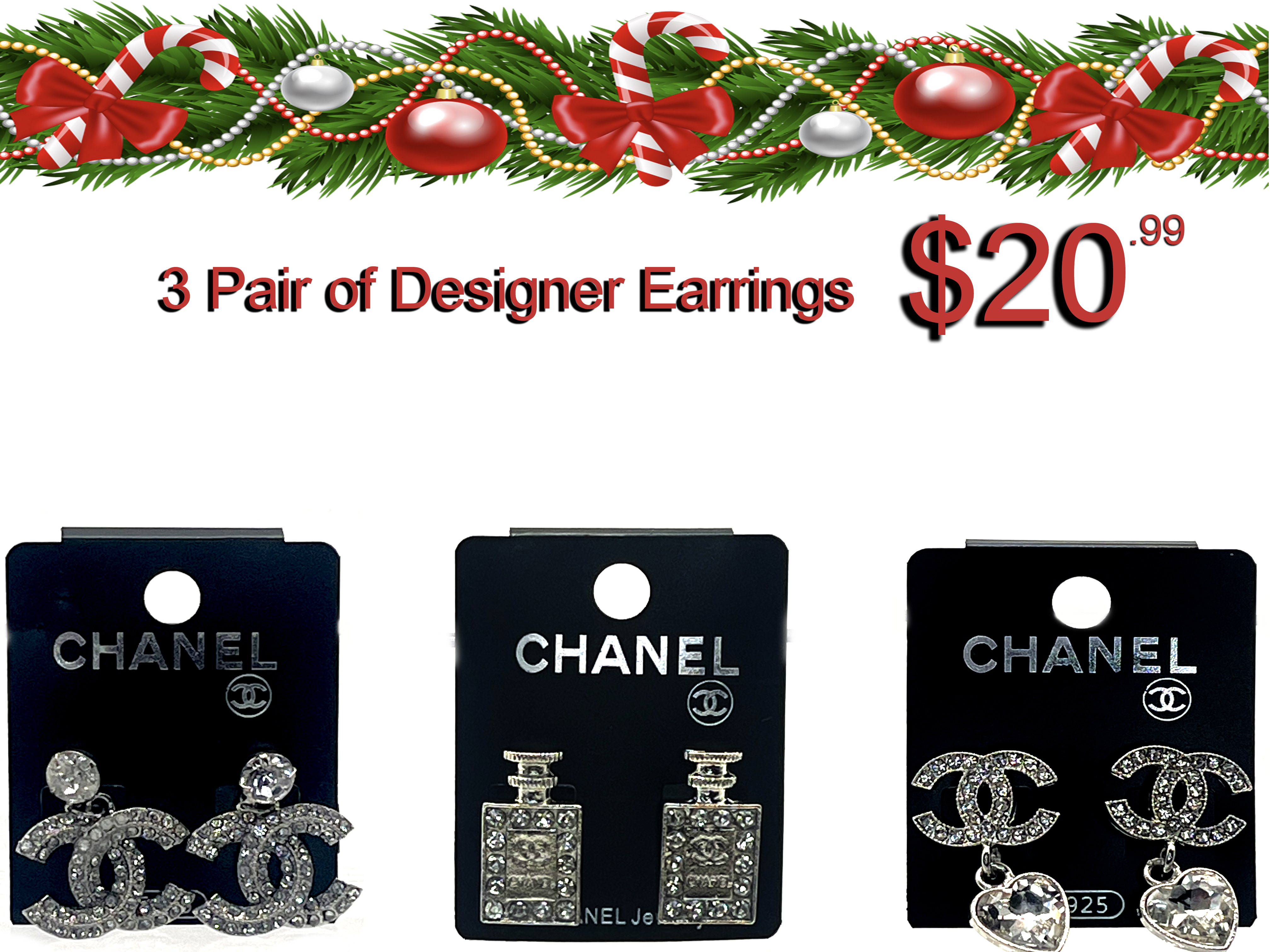 Chanel Designer Earrings Set