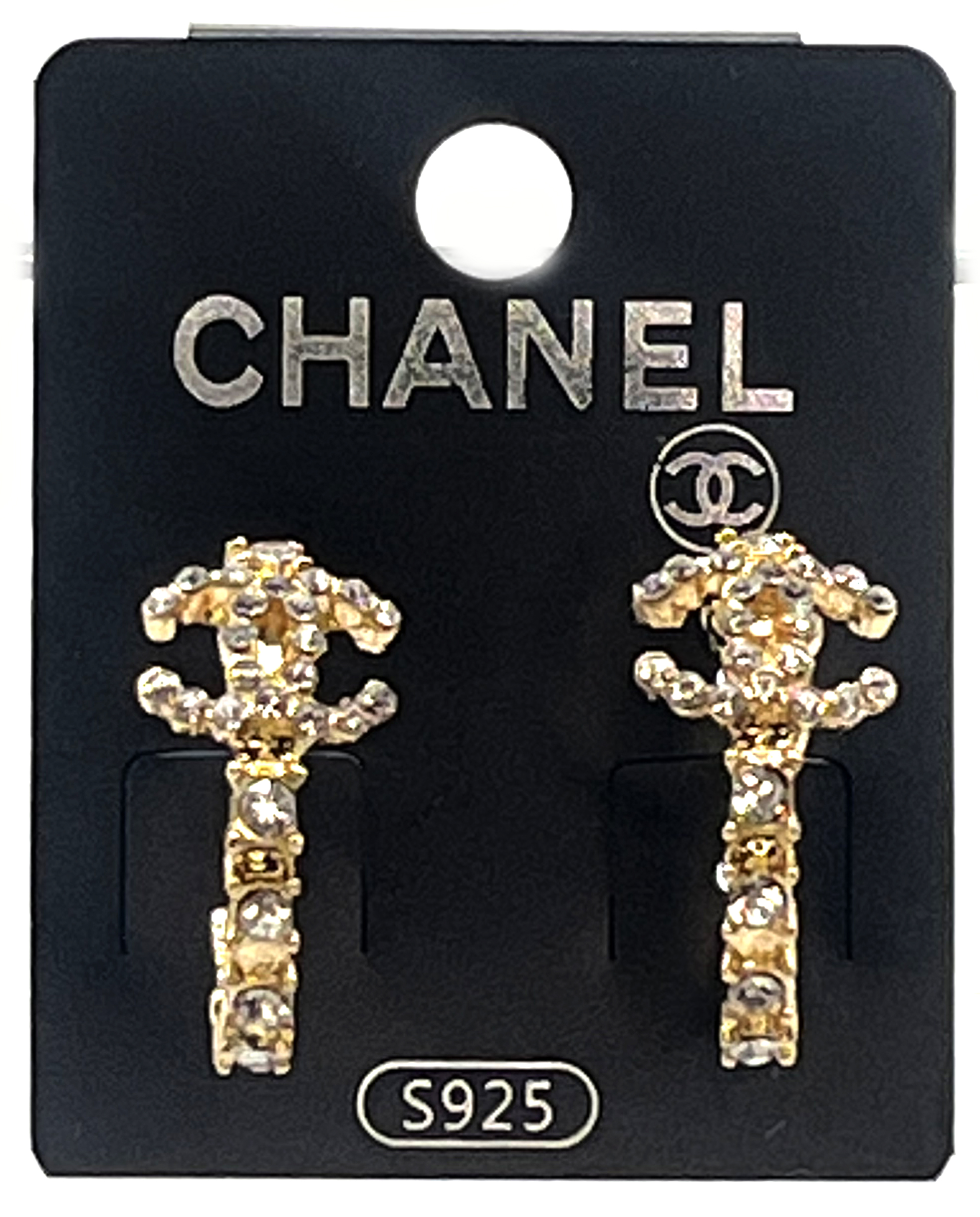 Chanel Crystal Stud Earrings