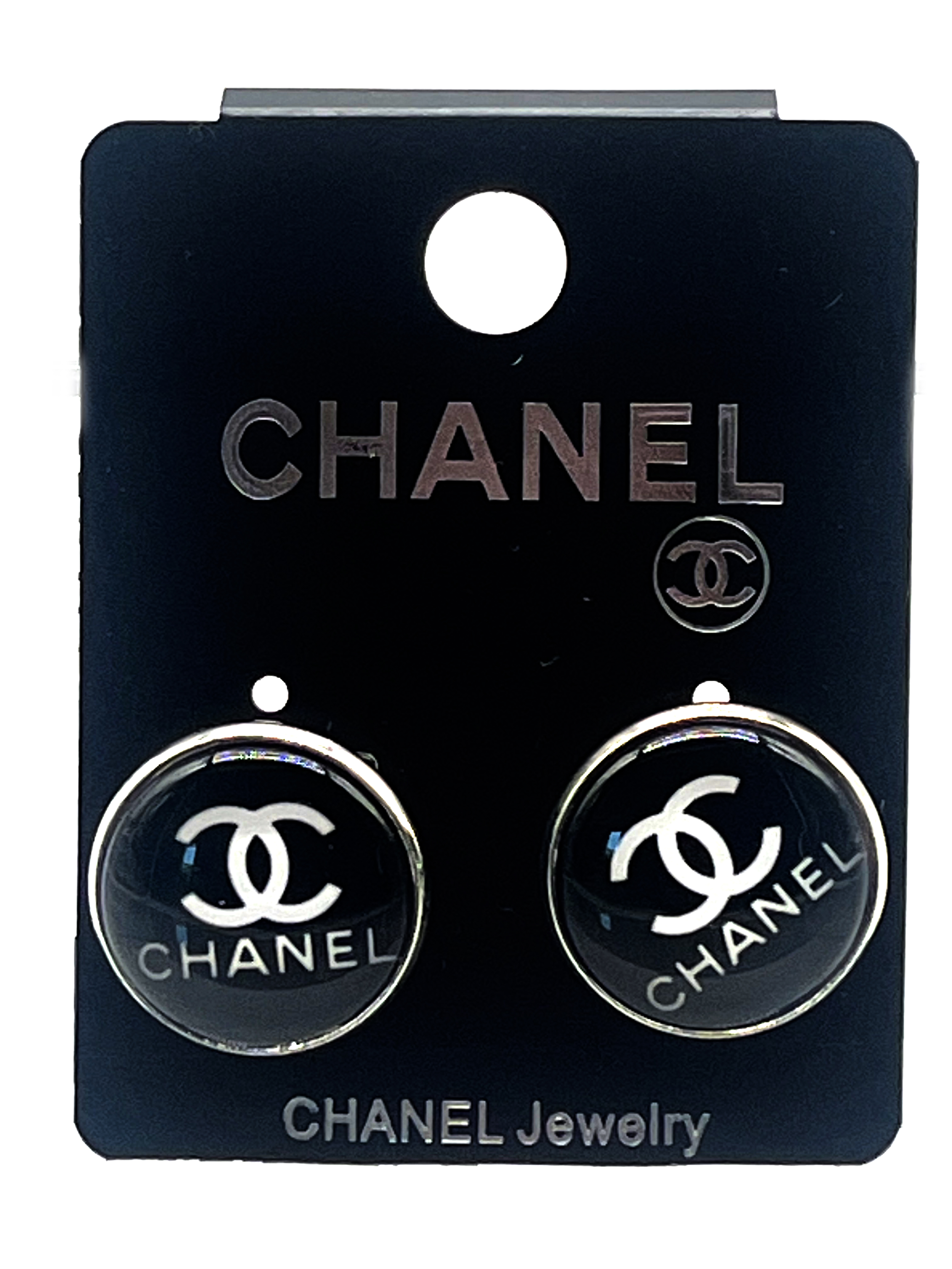 Chanel Logo Stud Earrings