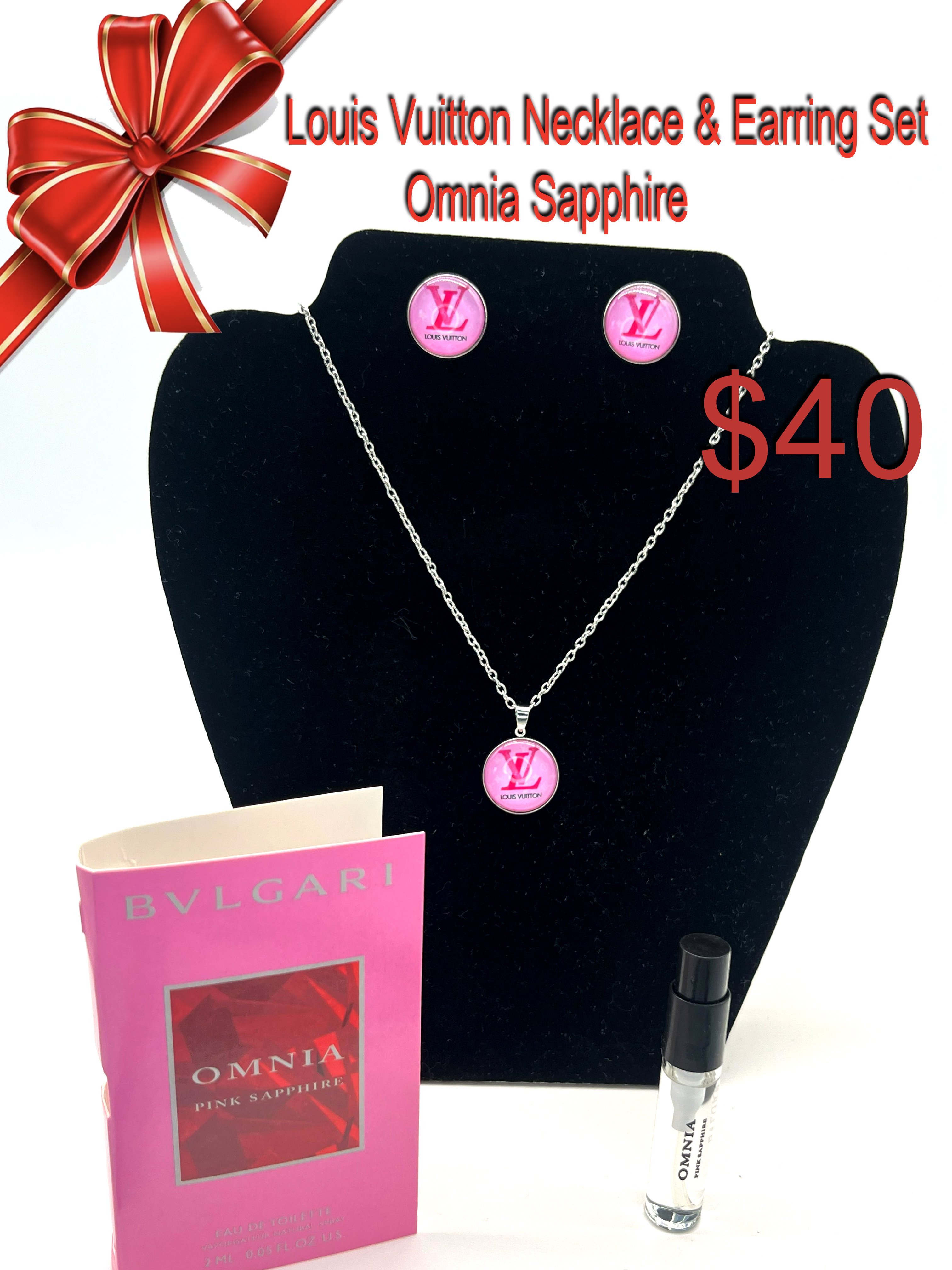 Louis Vuitton Necklace & Earring Set