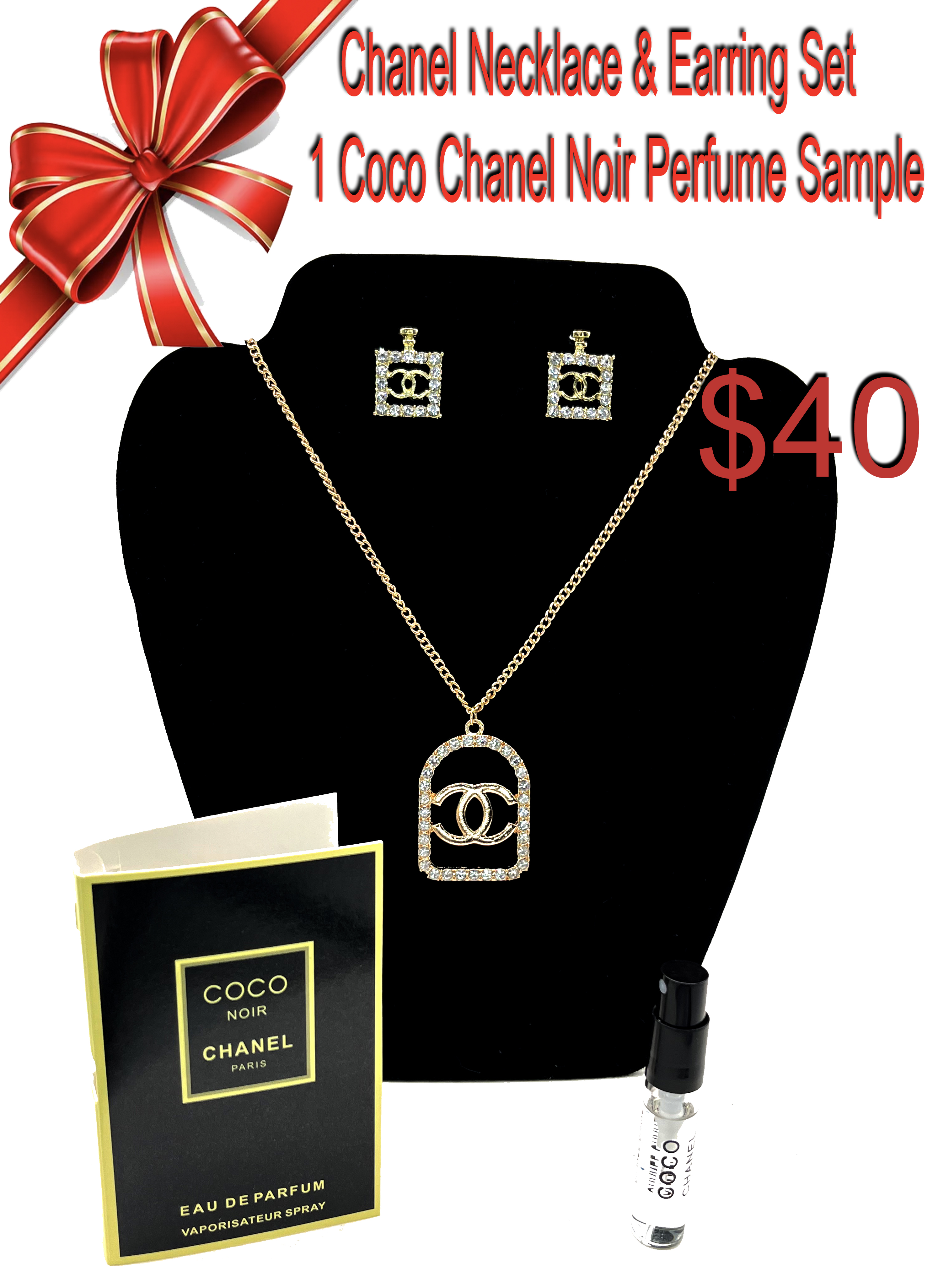 Chanel Necklace & Earring Set