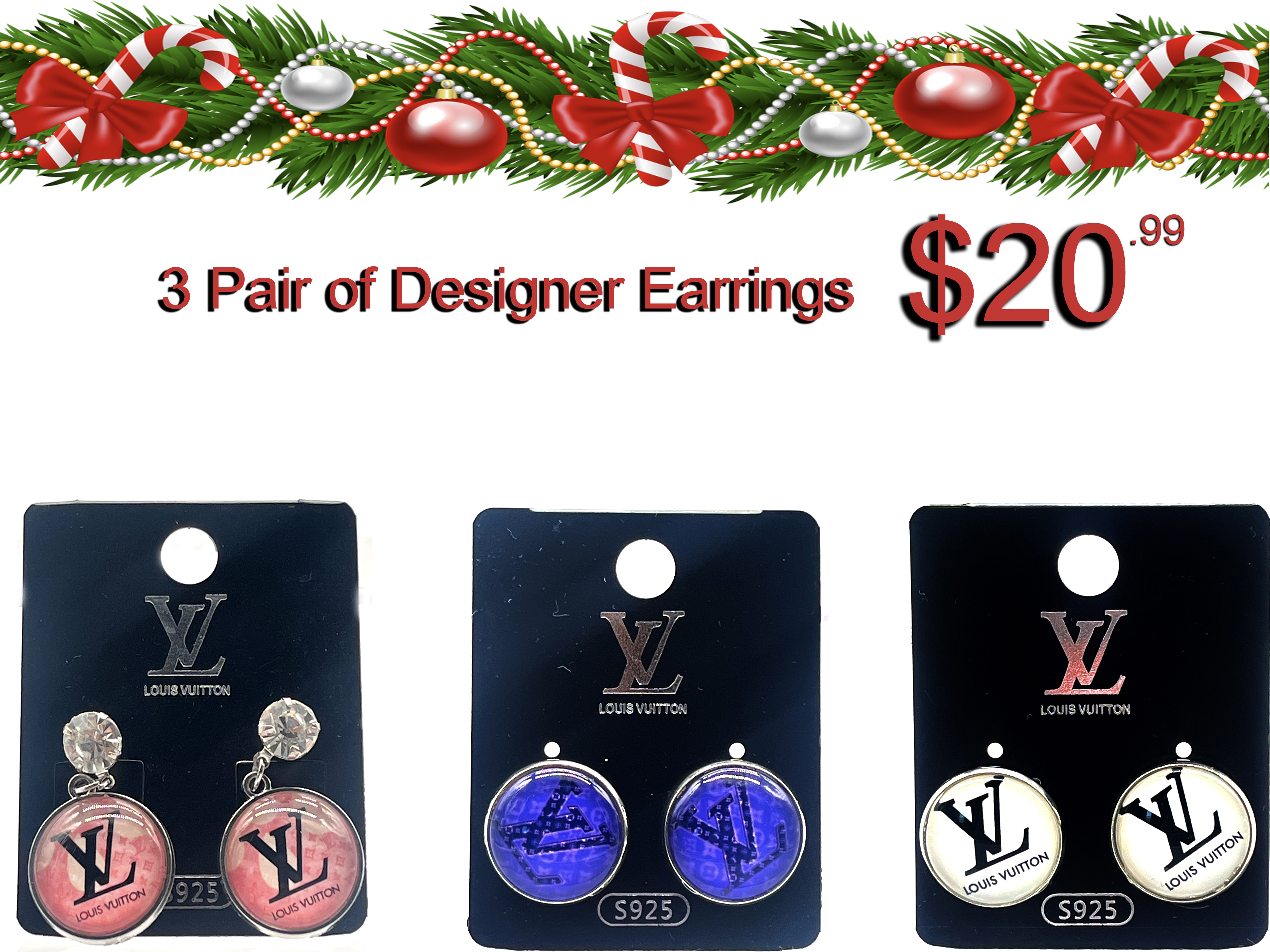 Louis Vuitton Designer Earrings Set